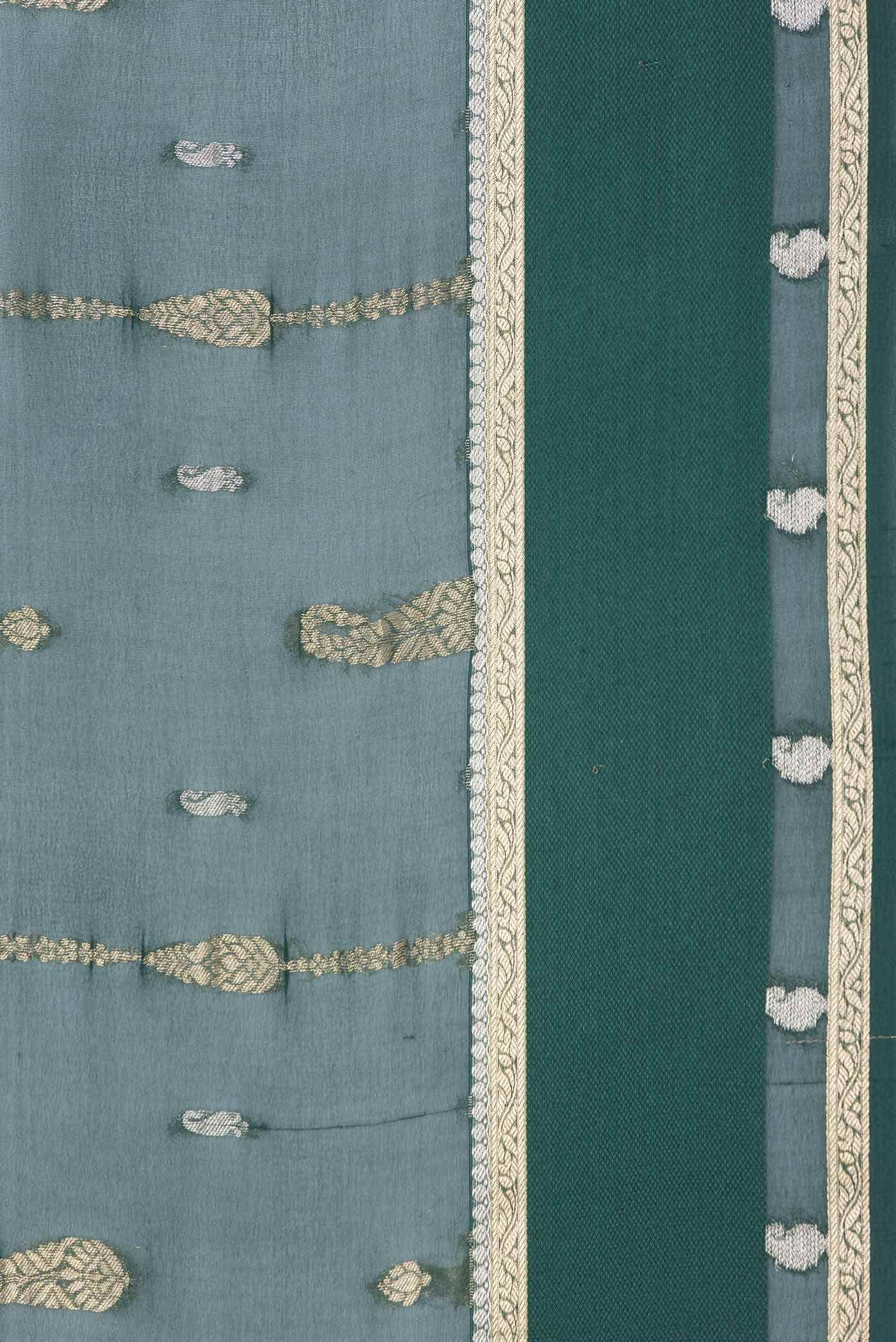 Green Dual Tone Mysore Georgette Saree