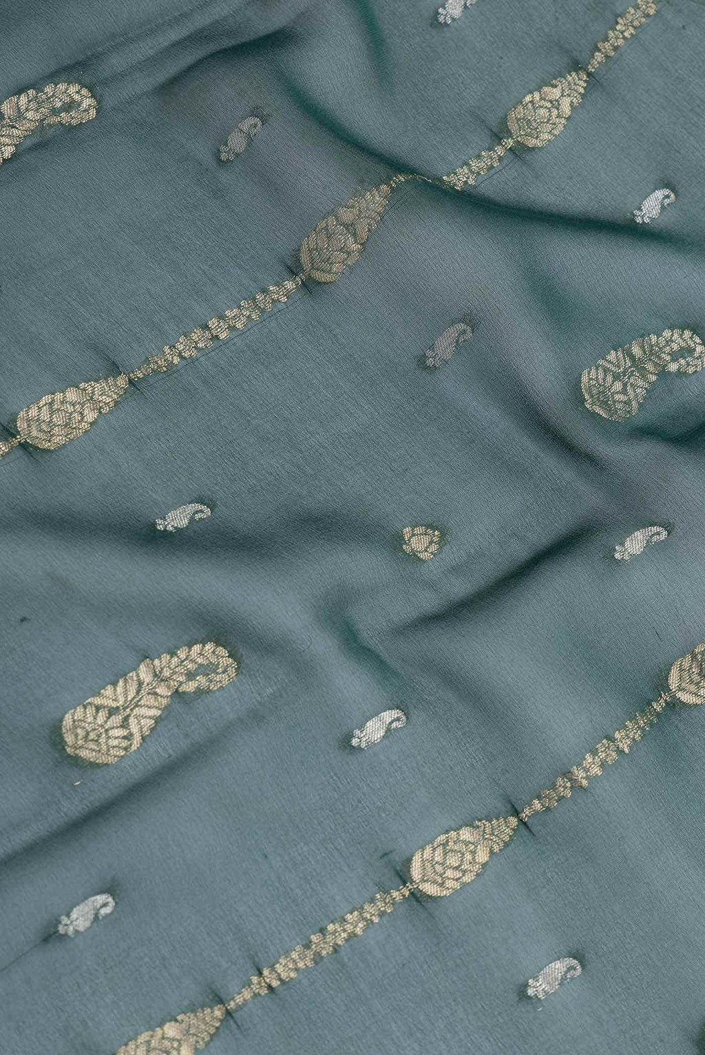 Green Dual Tone Mysore Georgette Saree