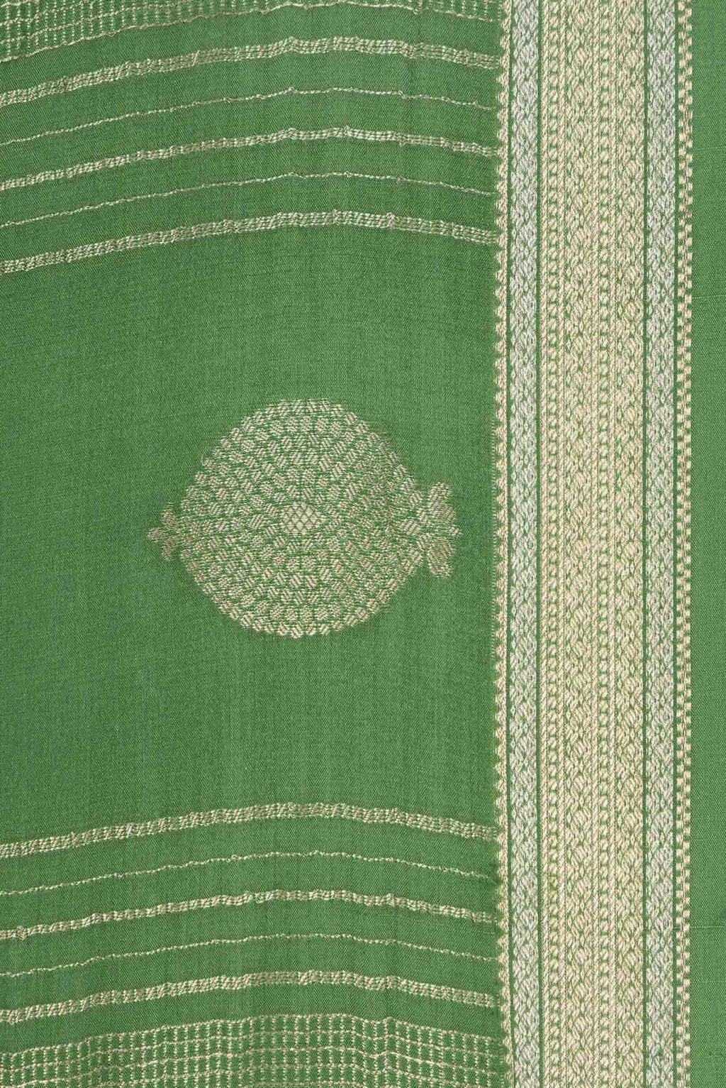 Green Dual Tone Mysore Georgette Saree
