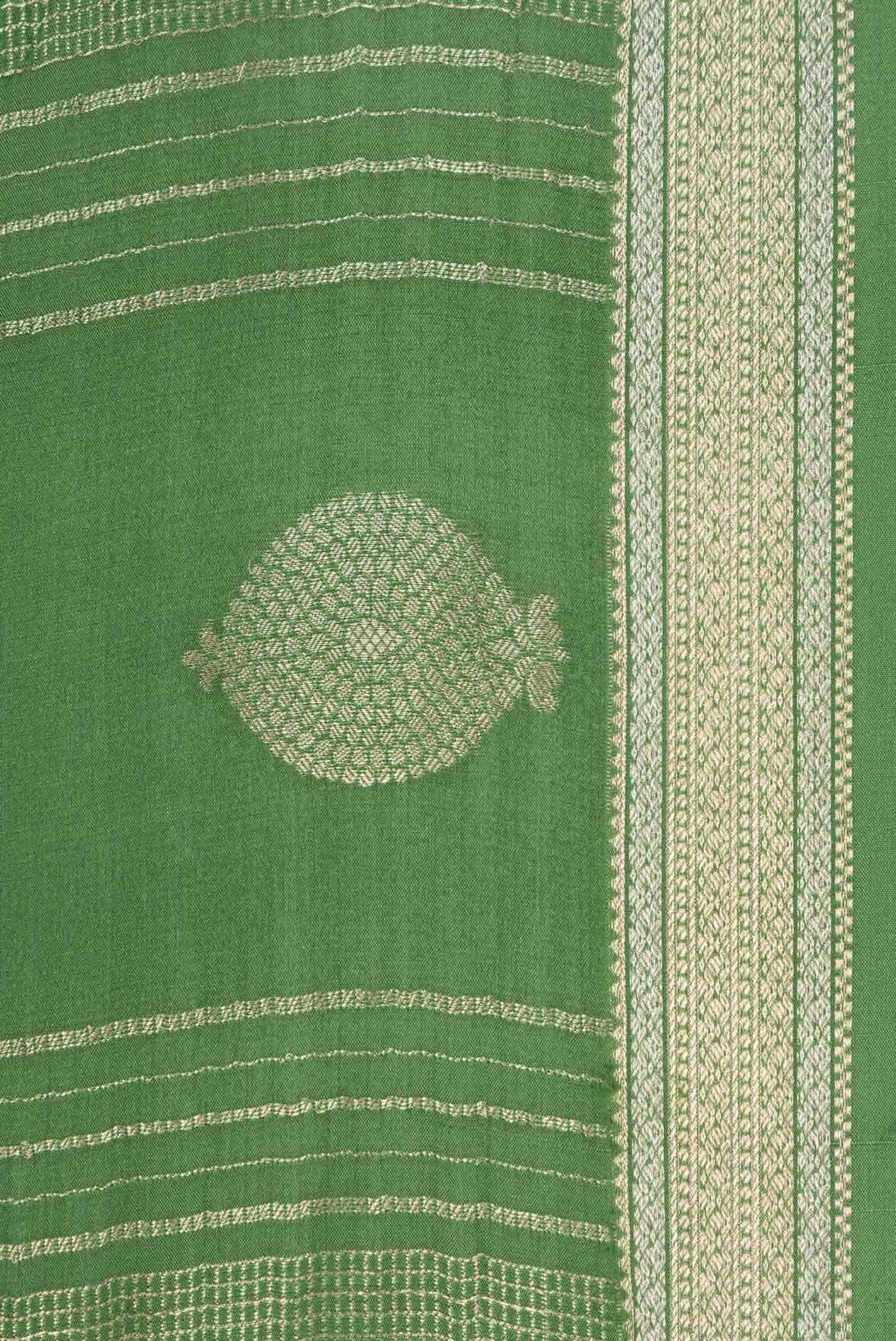 Green Dual Tone Mysore Georgette Saree
