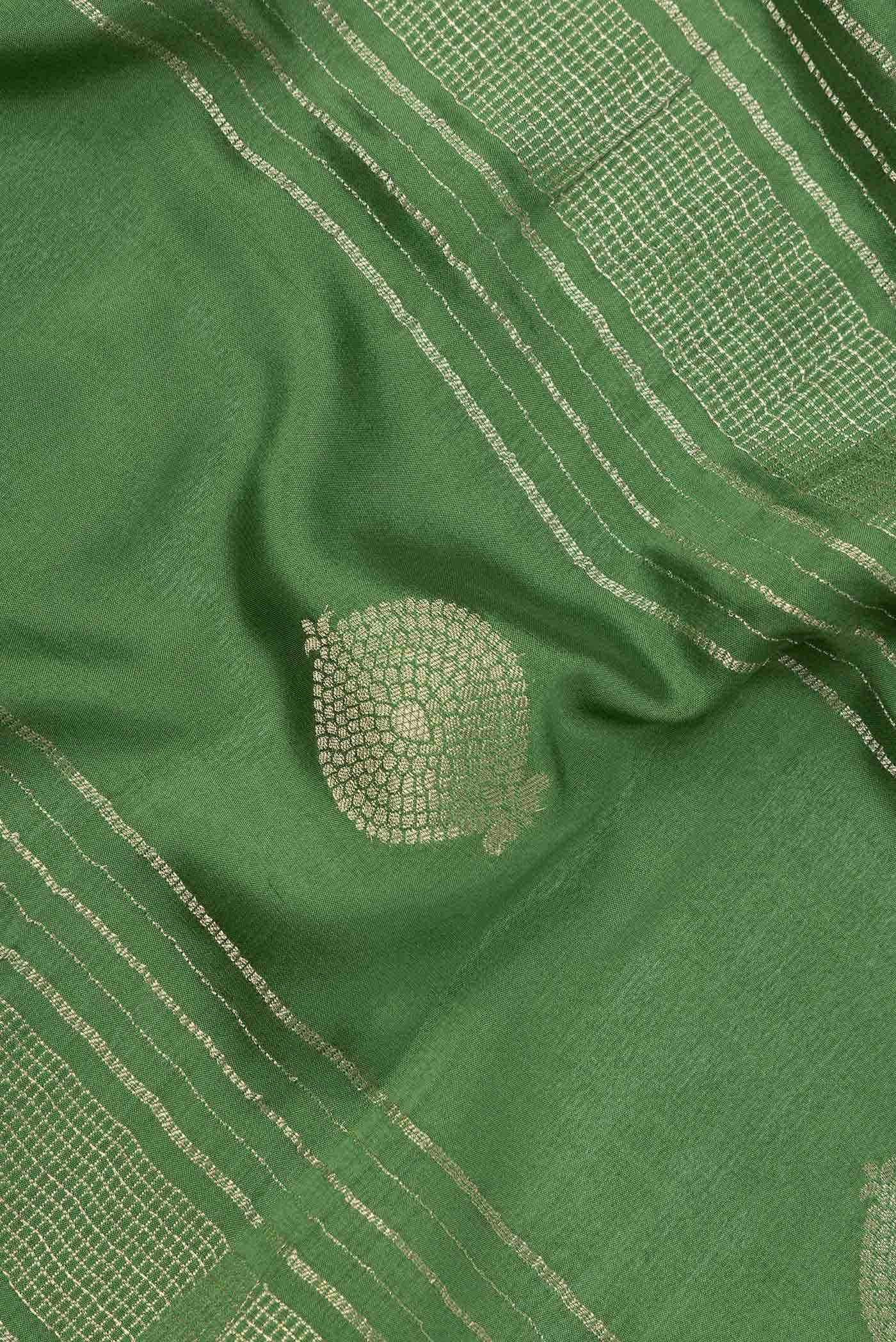 Green Dual Tone Mysore Georgette Saree