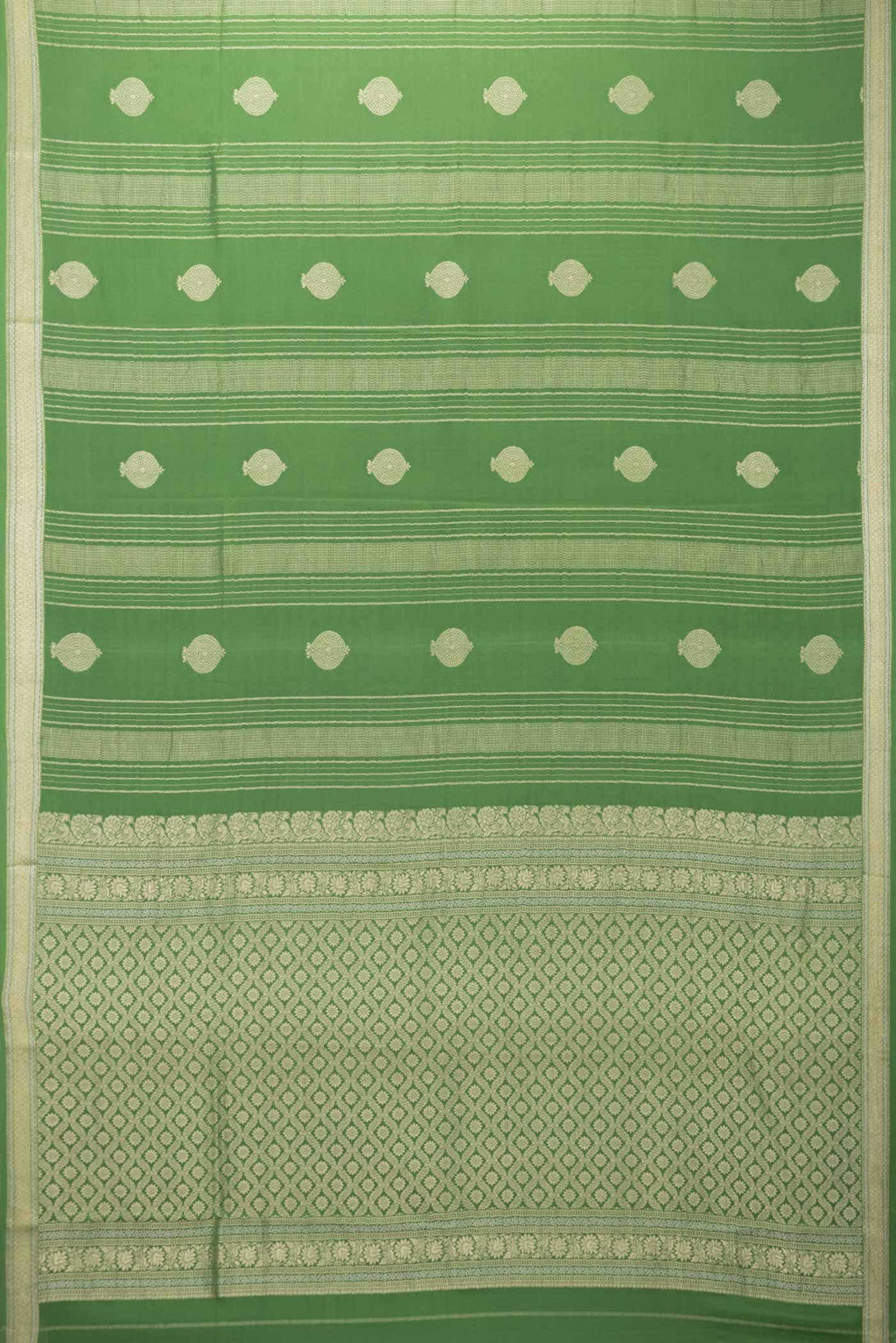 Green Dual Tone Mysore Georgette Saree