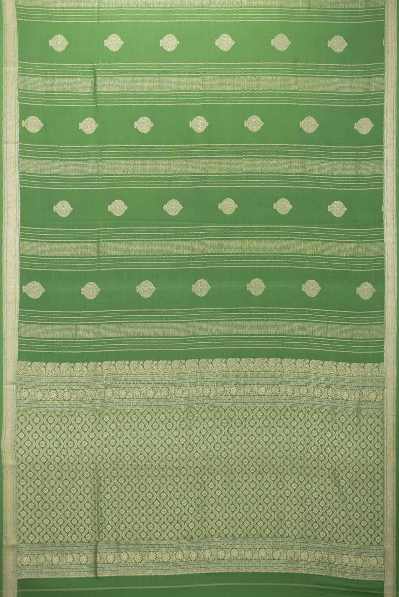 Green Dual Tone Mysore Georgette Saree