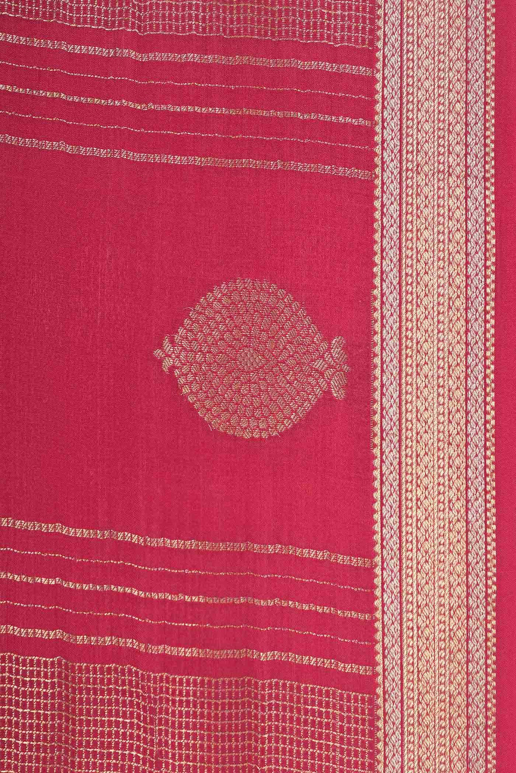 Pink Dual Tone Mysore Georgette Saree