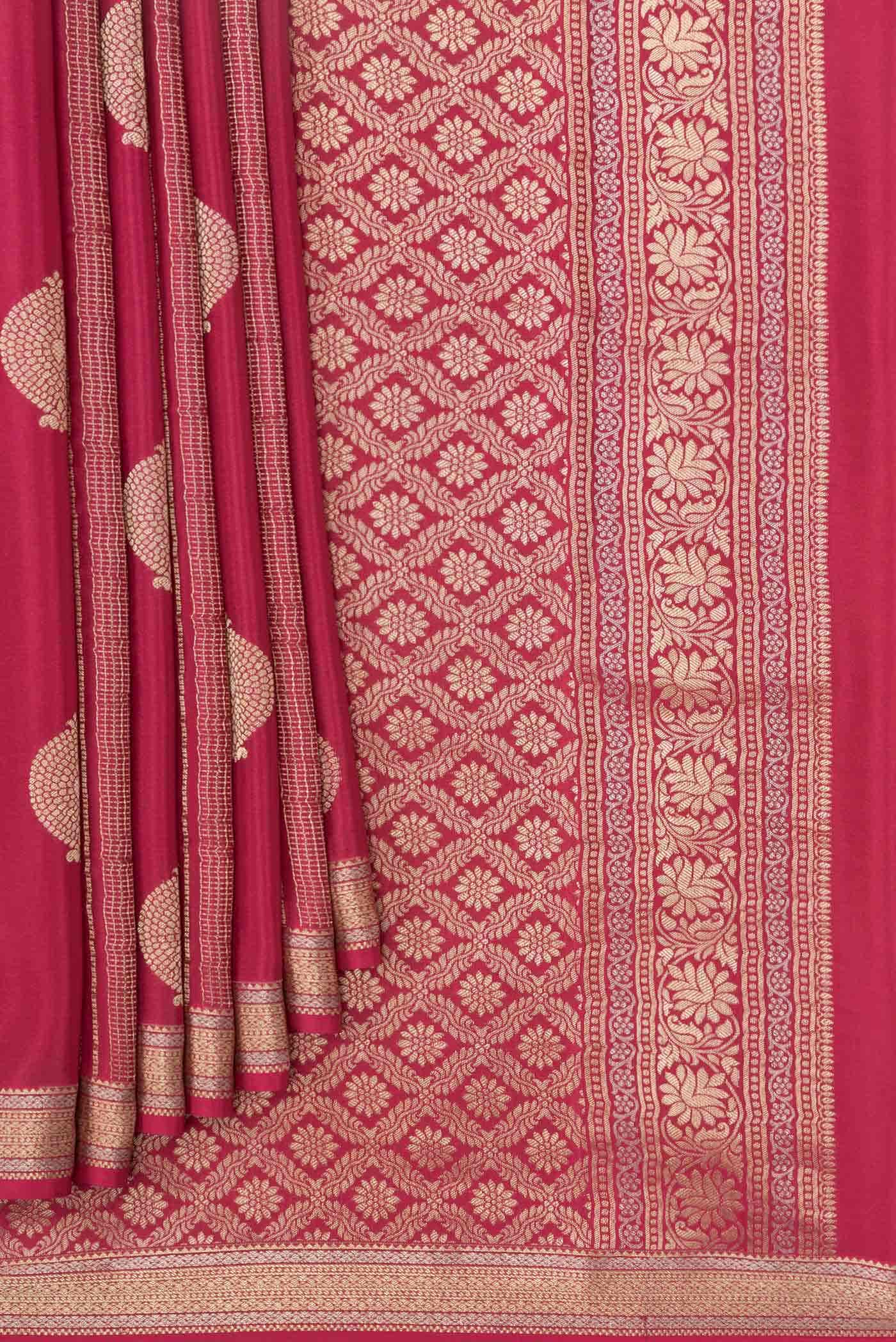 Pink Dual Tone Mysore Georgette Saree