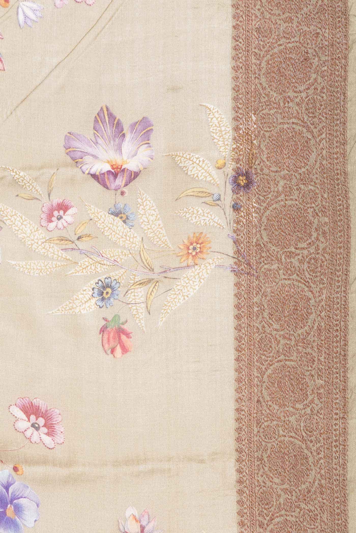 Light Green Dual Tone Tussar Silk Saree