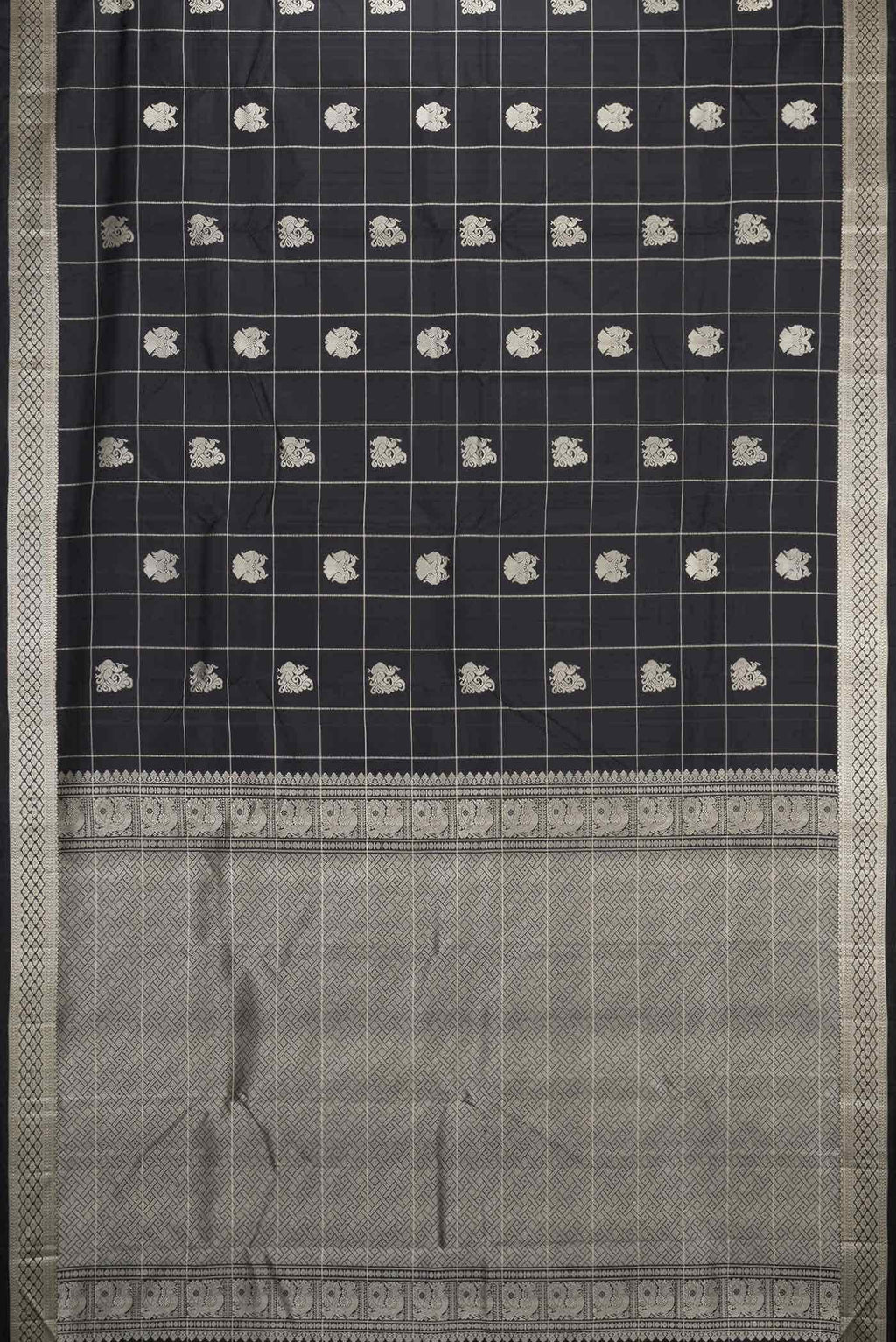 Black Kanchipuram Silk Saree
