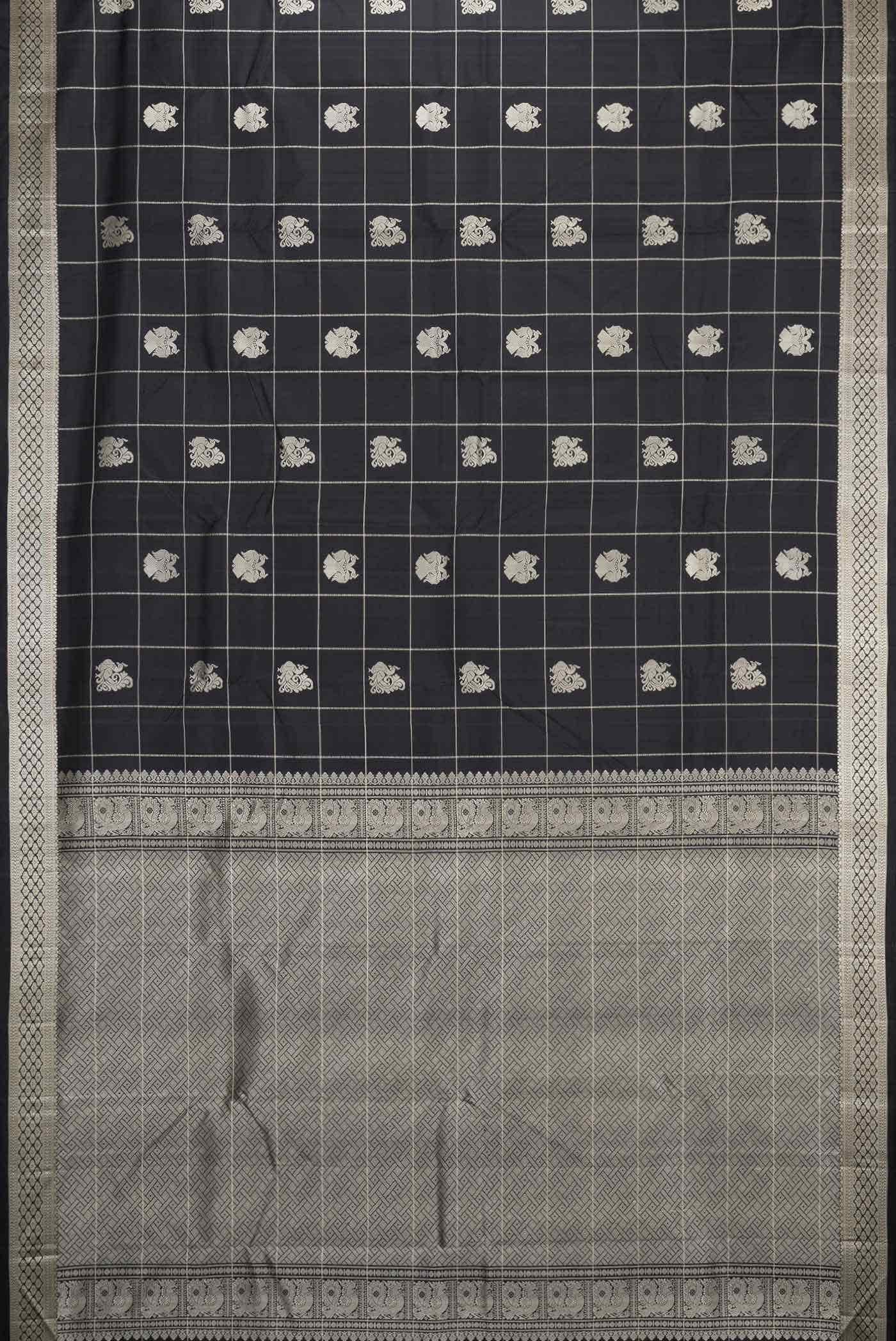 Black Kanchipuram Silk Saree