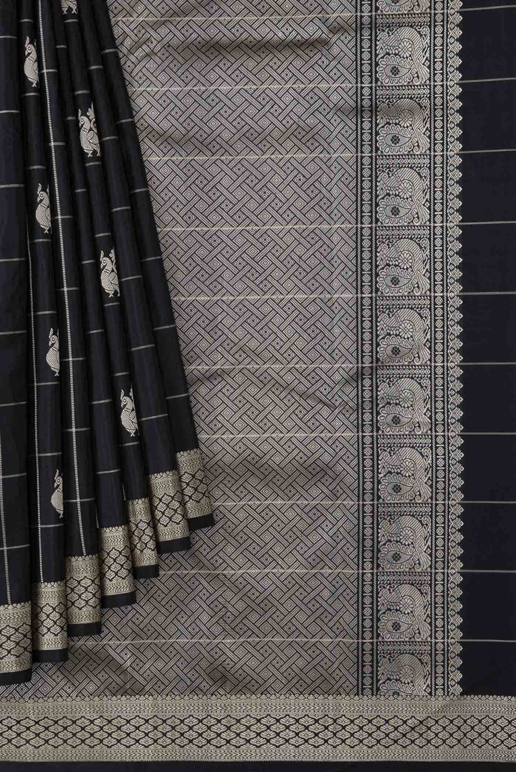 Black Kanchipuram Silk Saree