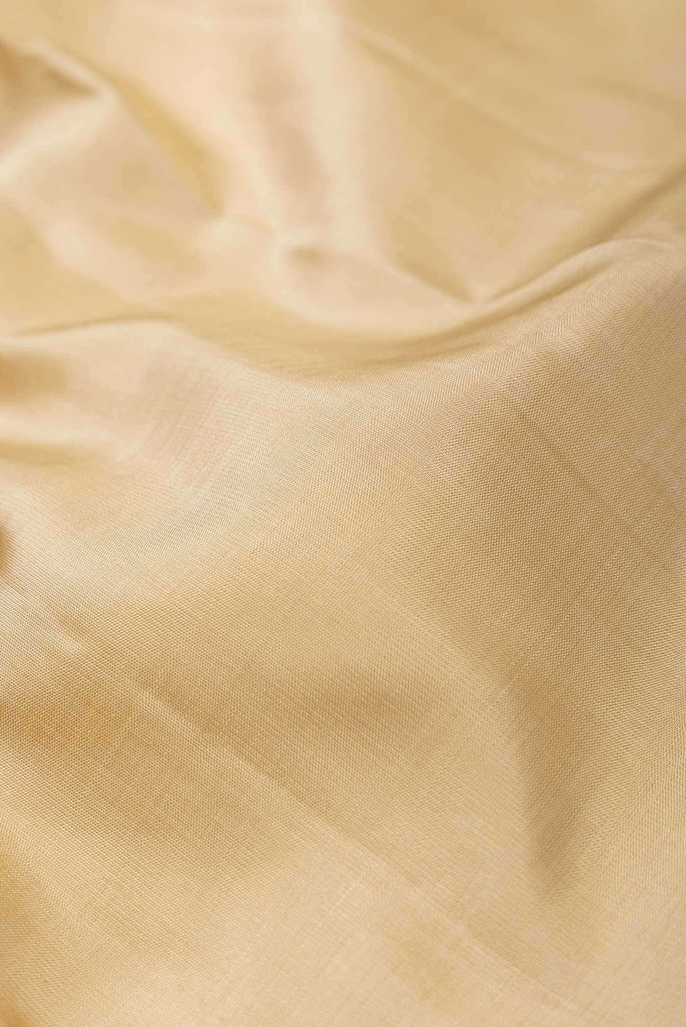 Dark Beige Dual Tone Kanchipuram Silk Saree