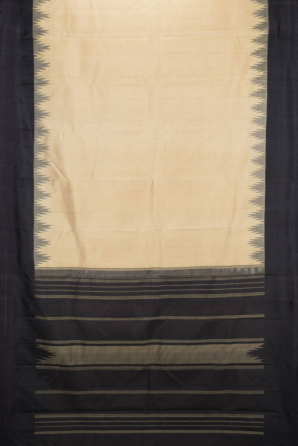 Dark Beige Dual Tone Kanchipuram Silk Saree