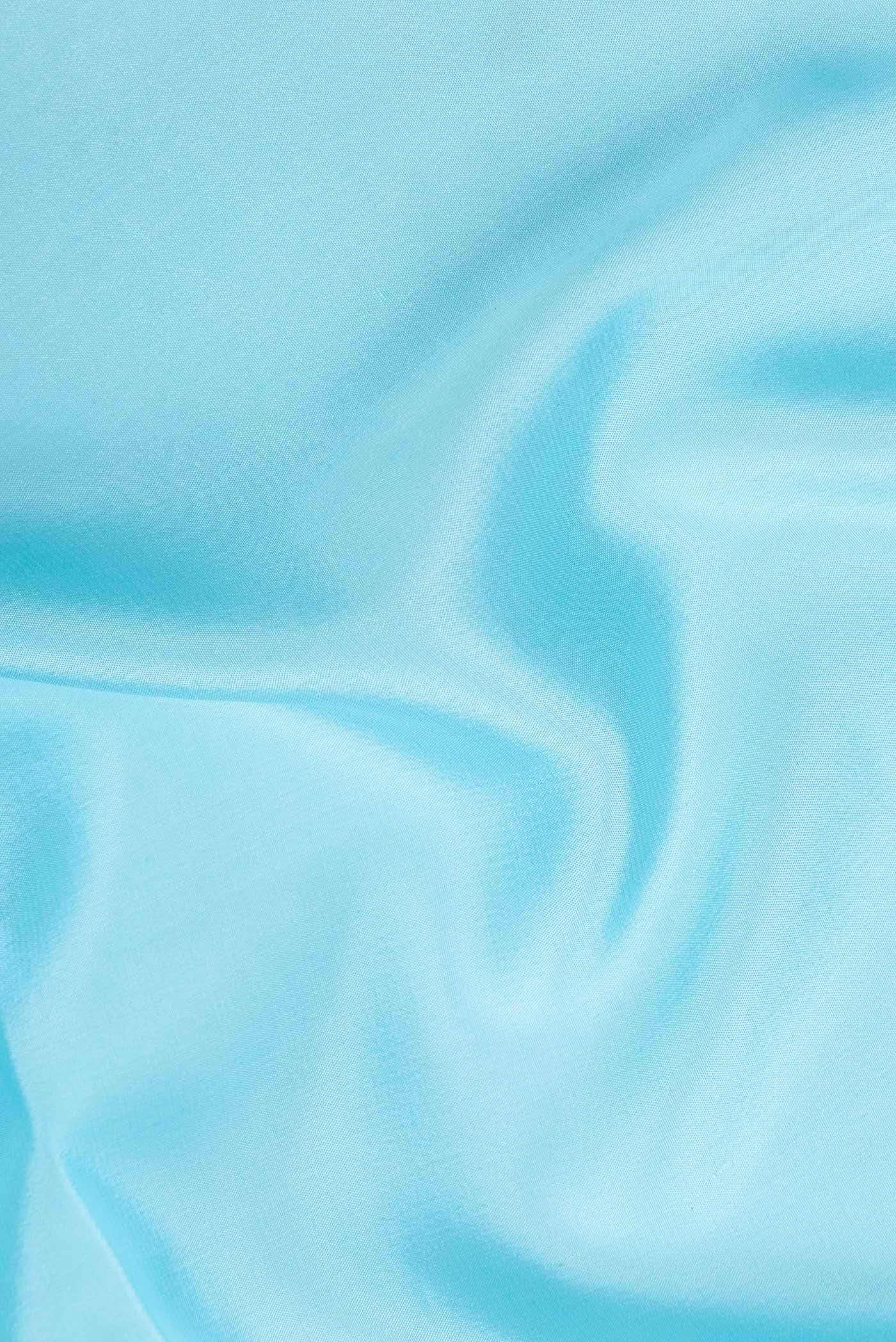 Light Blue Mysore Crepe Saree