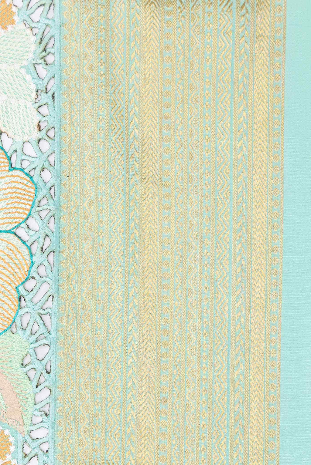 Sea Green Mysore Crepe Saree