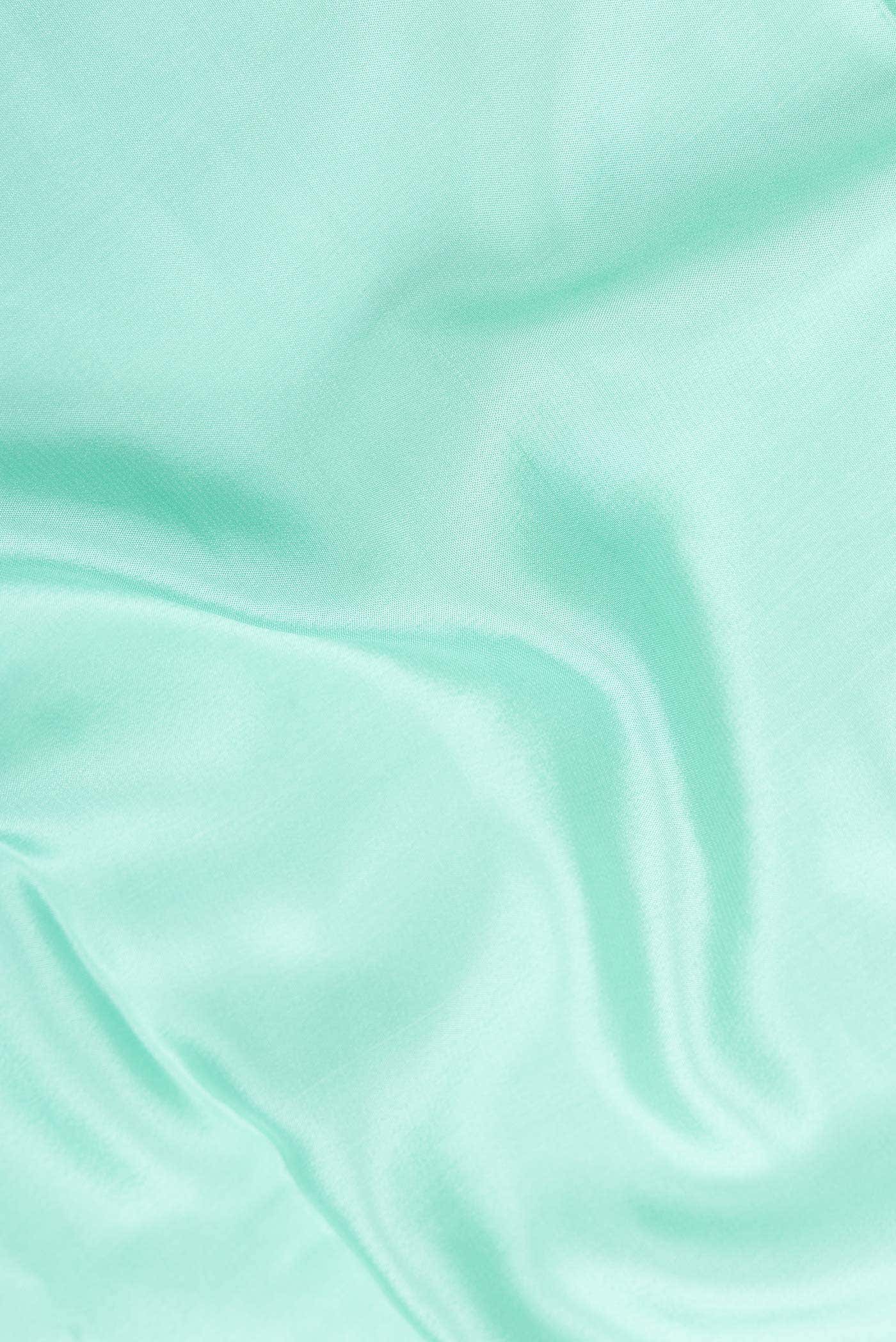 Sea Green Mysore Crepe Saree