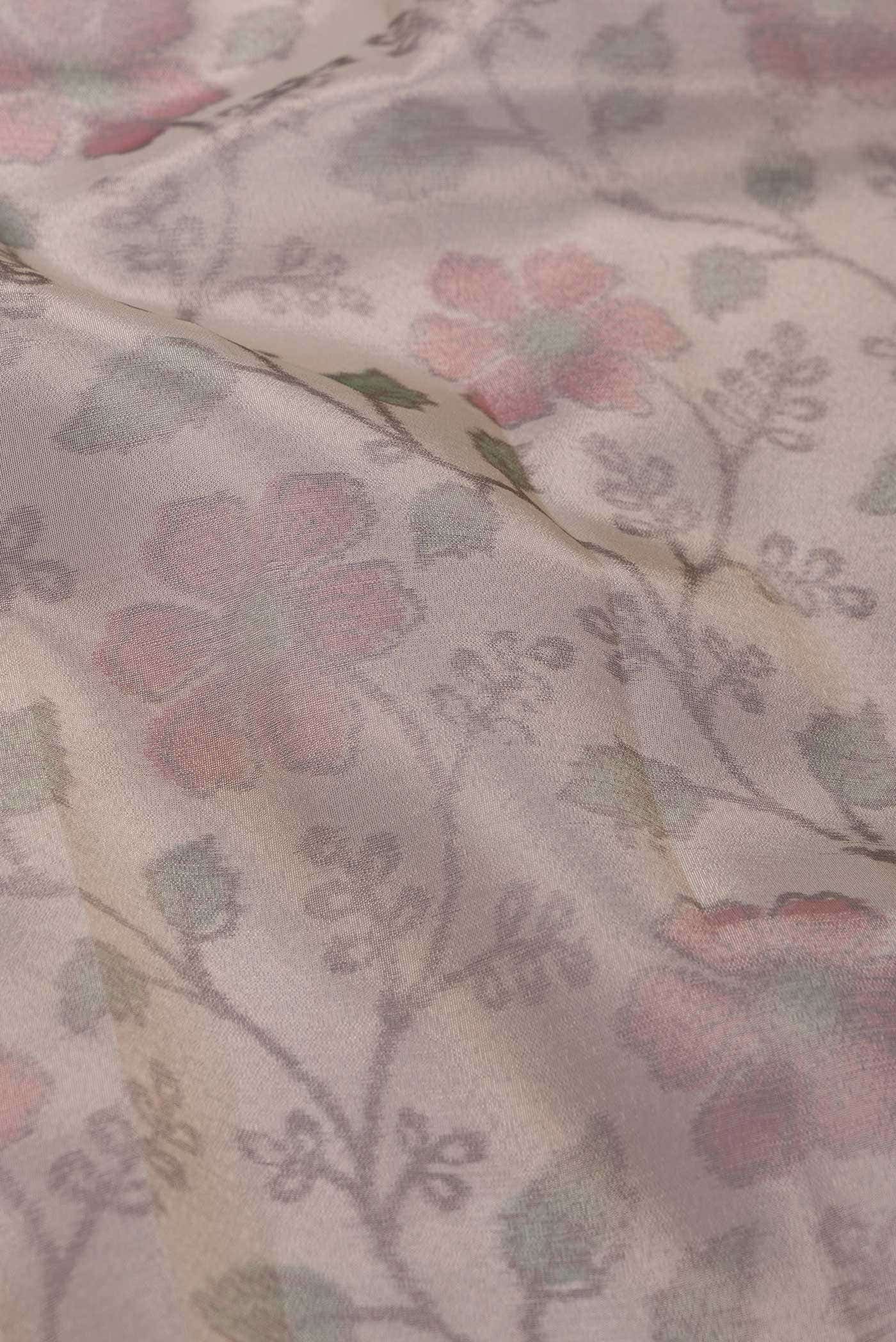 Pink Blended Organza Silk Saree