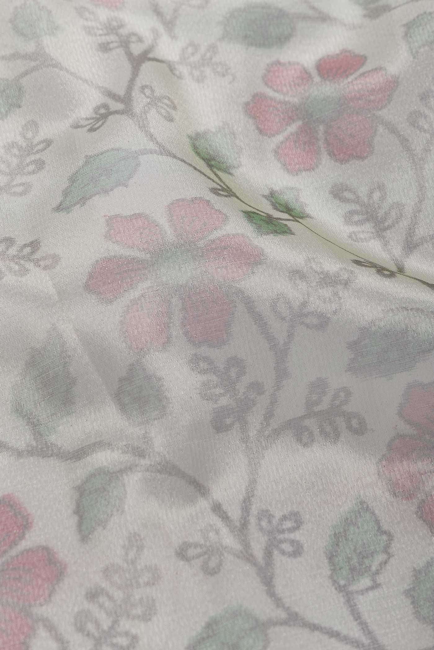 Pista Green Blended Organza Silk Saree