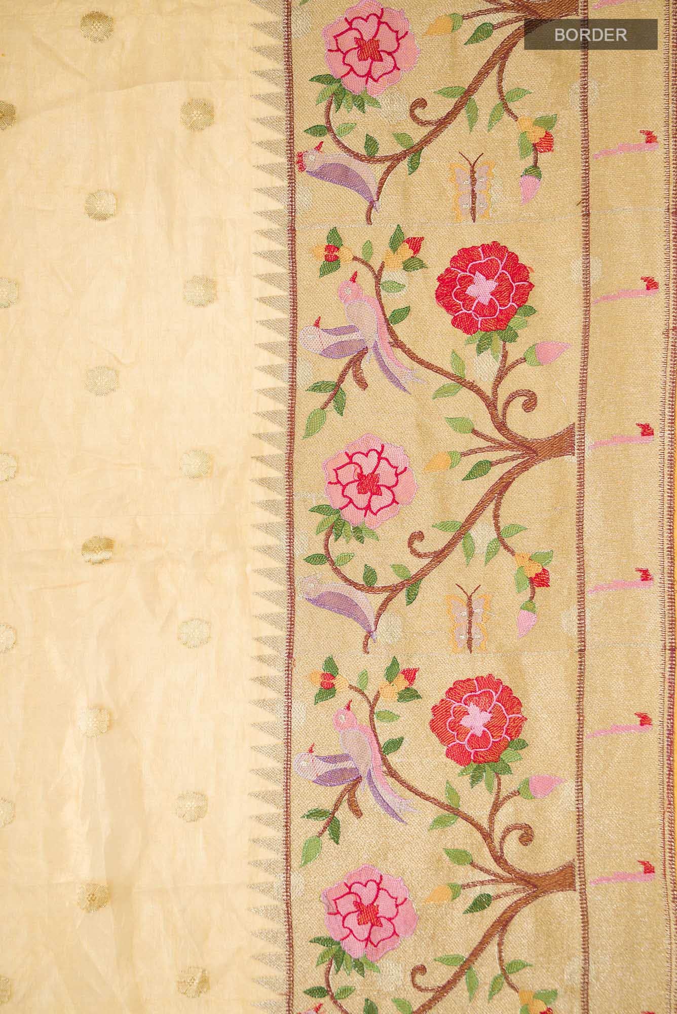 Yellow Tissue Silk Saree