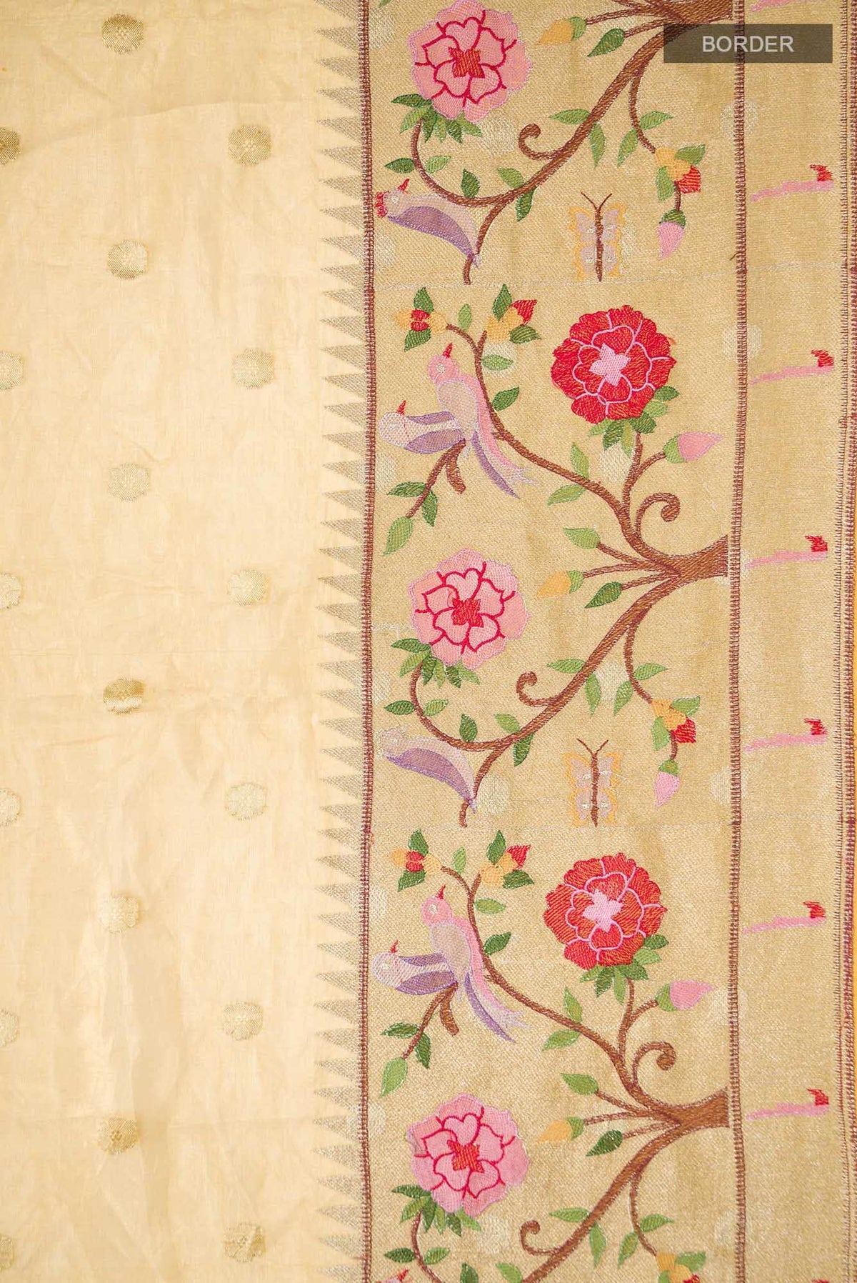Yellow Tissue Silk Saree