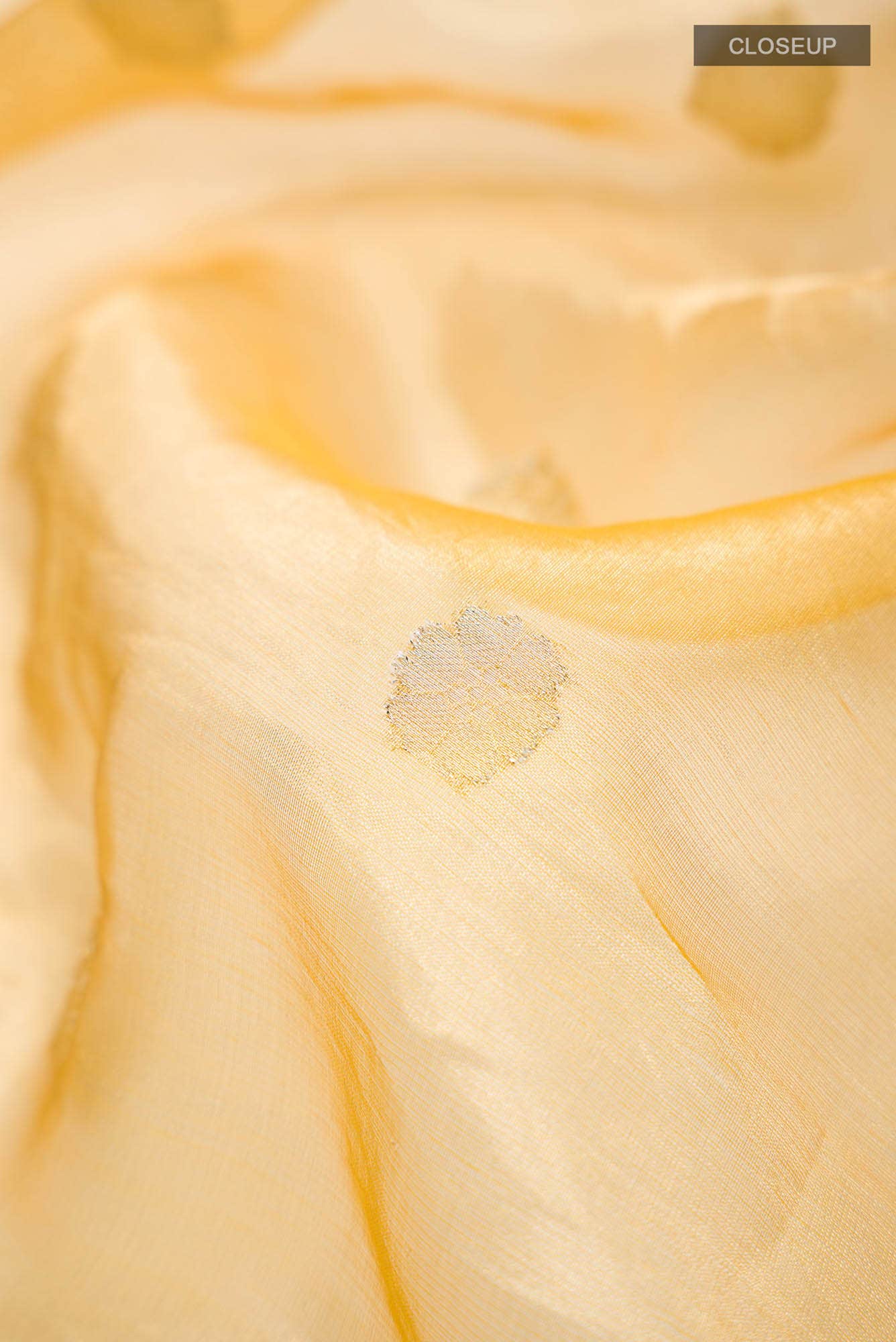 Yellow Tissue Silk Saree
