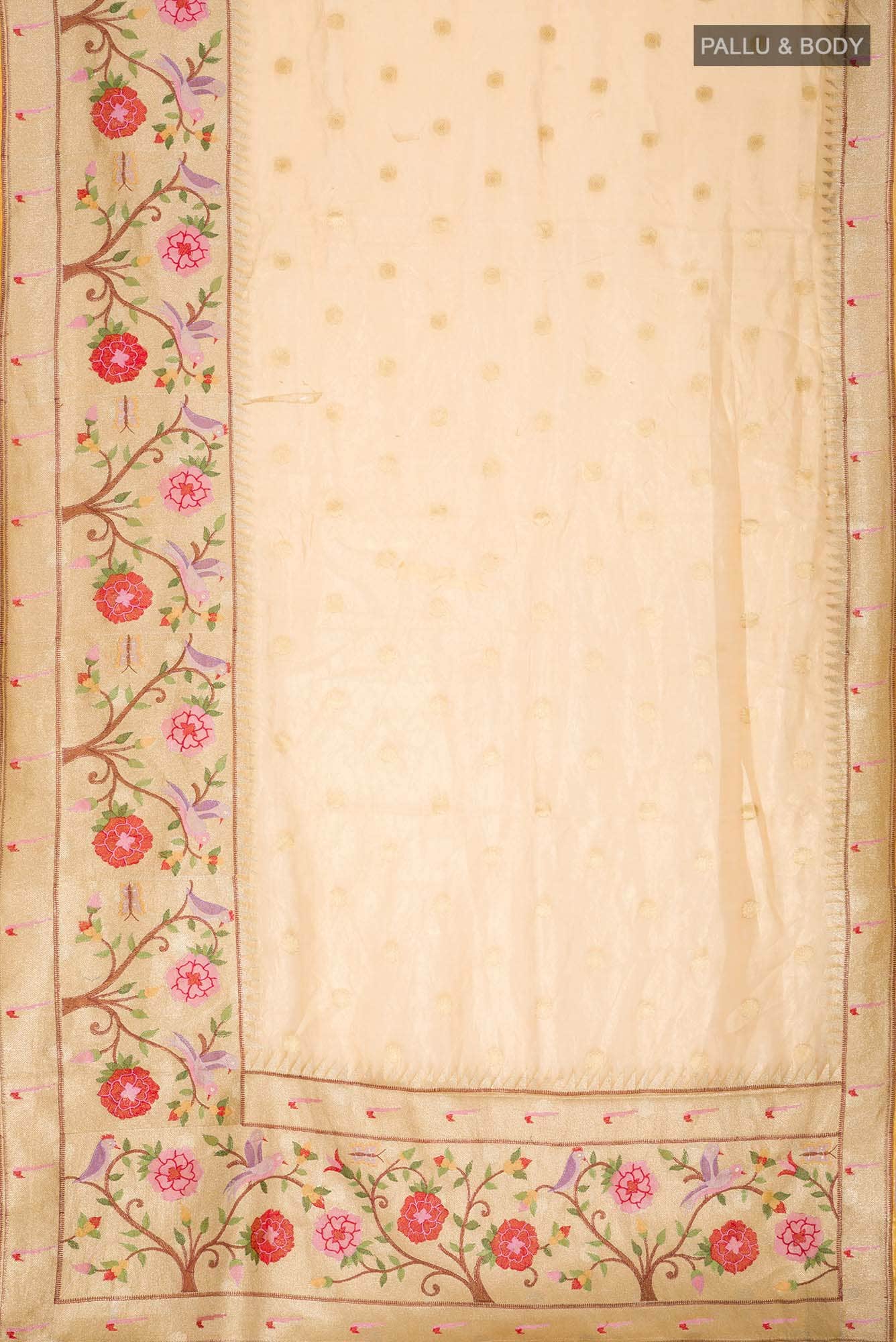 Yellow Tissue Silk Saree