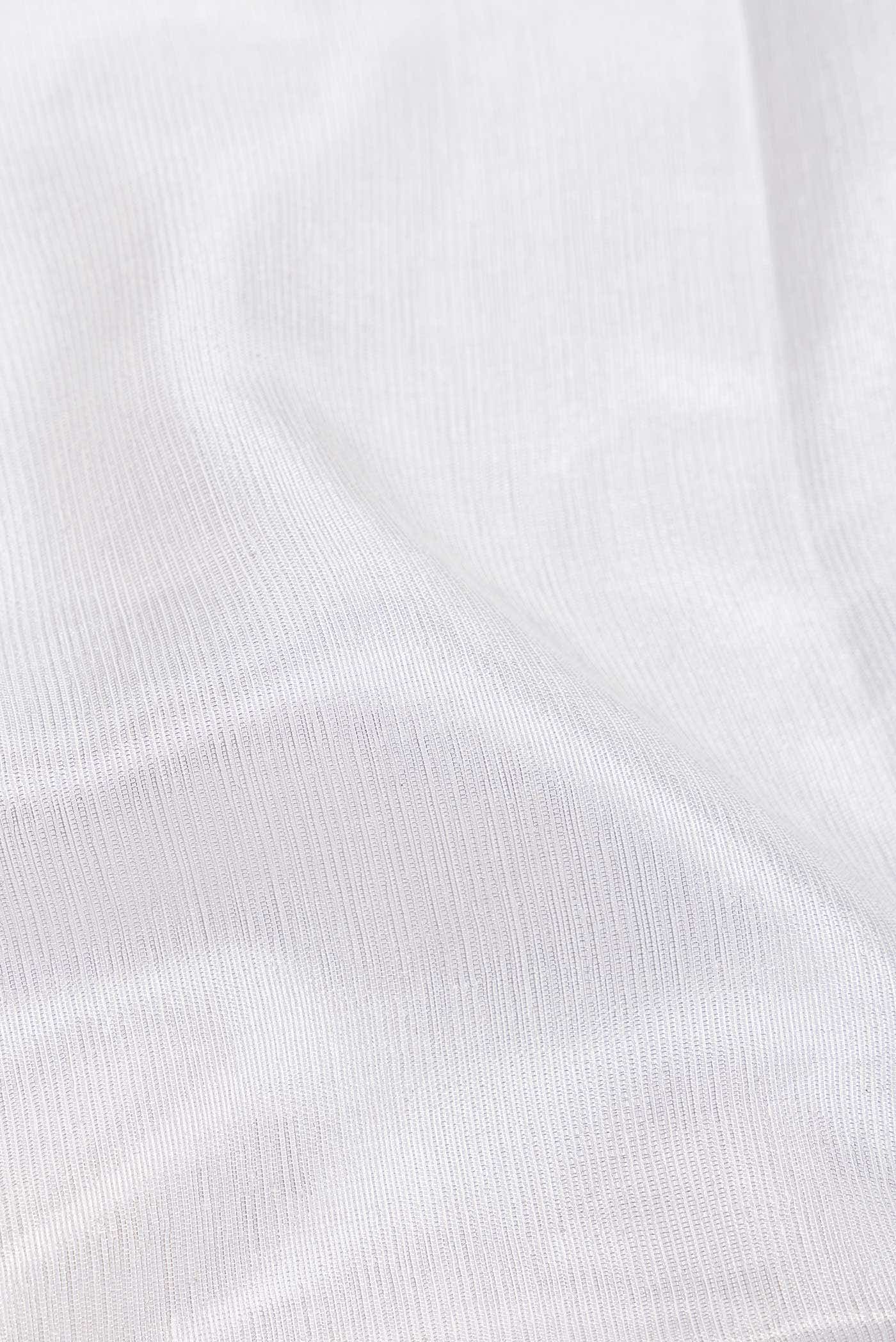 Silver Chanderi Tissue Silk Saree