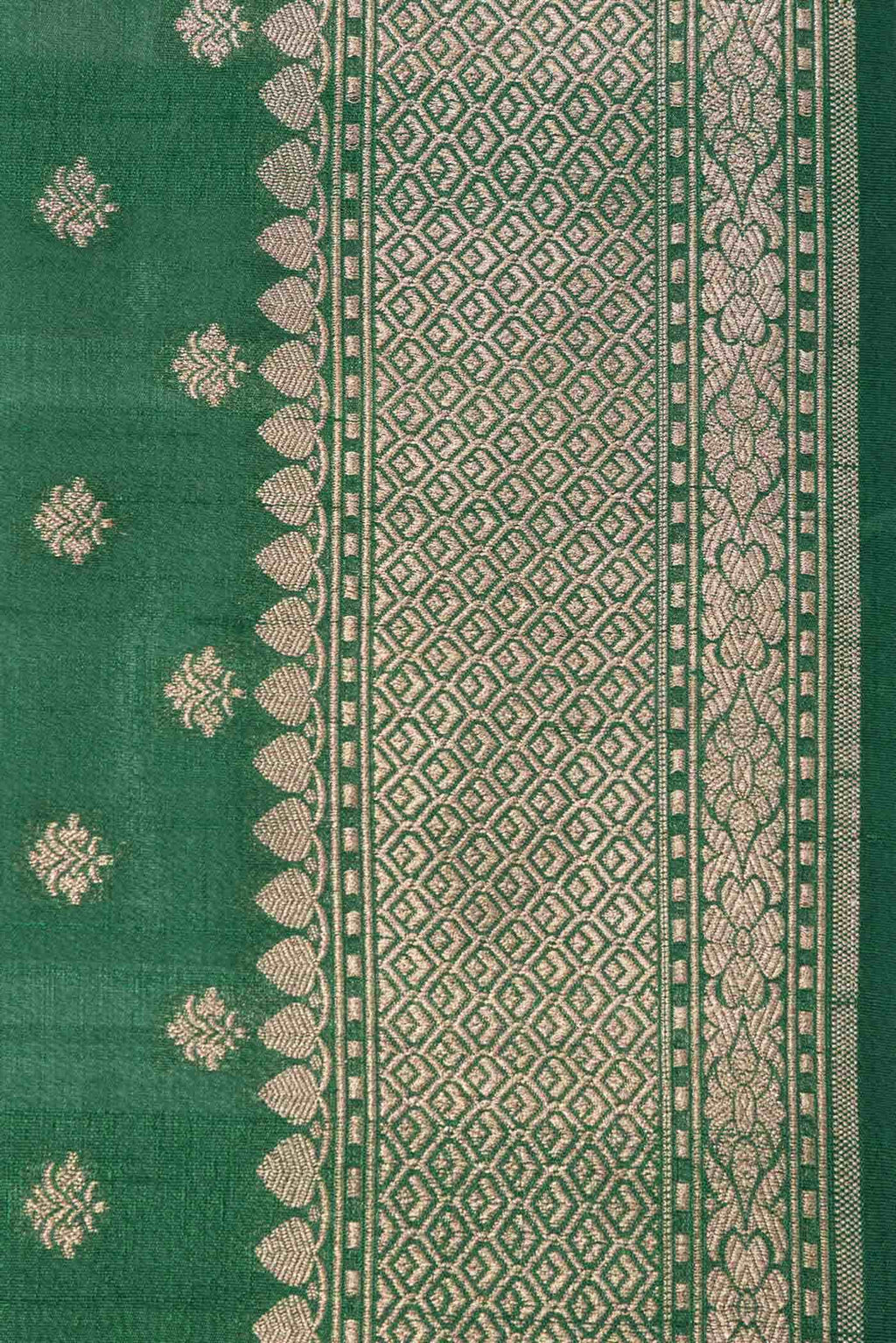 Green Banarasi Tussar Silk Saree