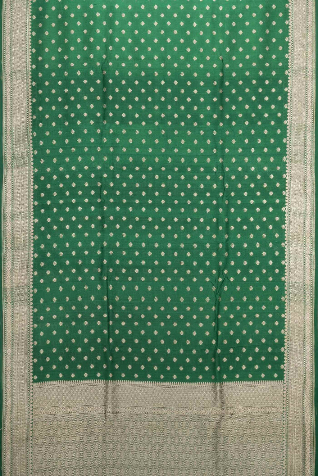 Green Banarasi Tussar Silk Saree