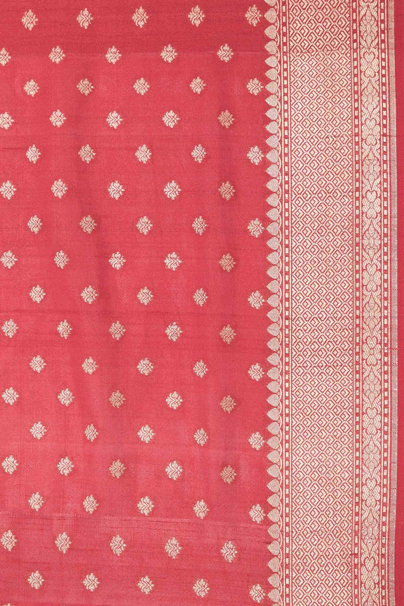 Red Dual Tone Tussar Silk Saree