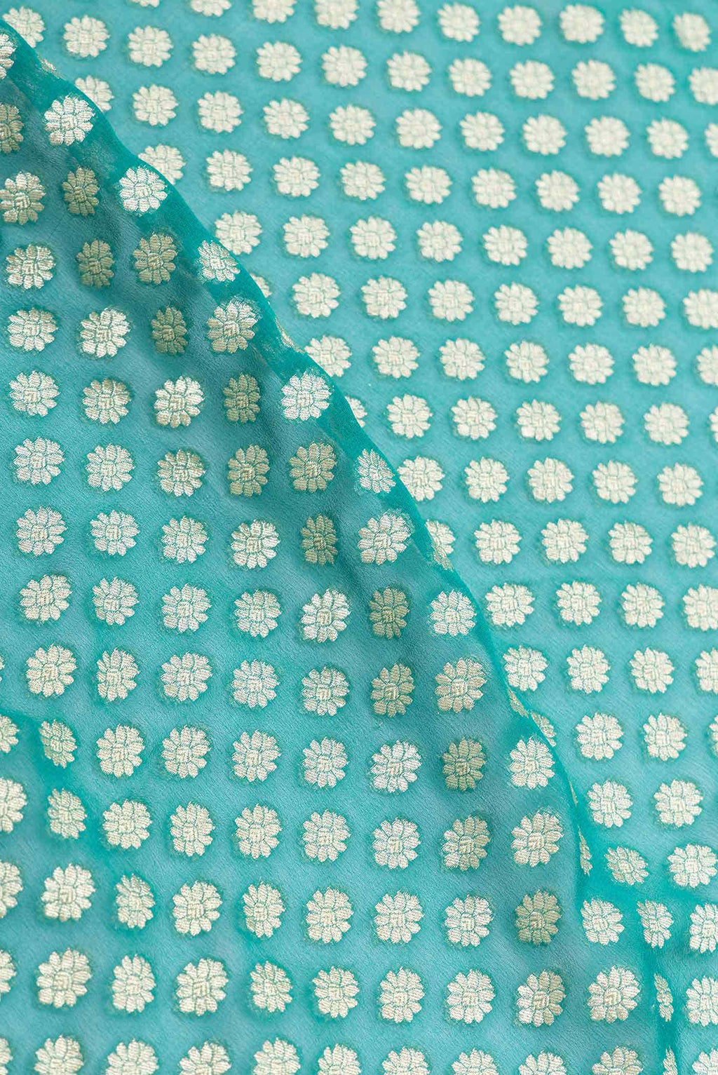 Green Dual Tone Banarasi Georgette Saree