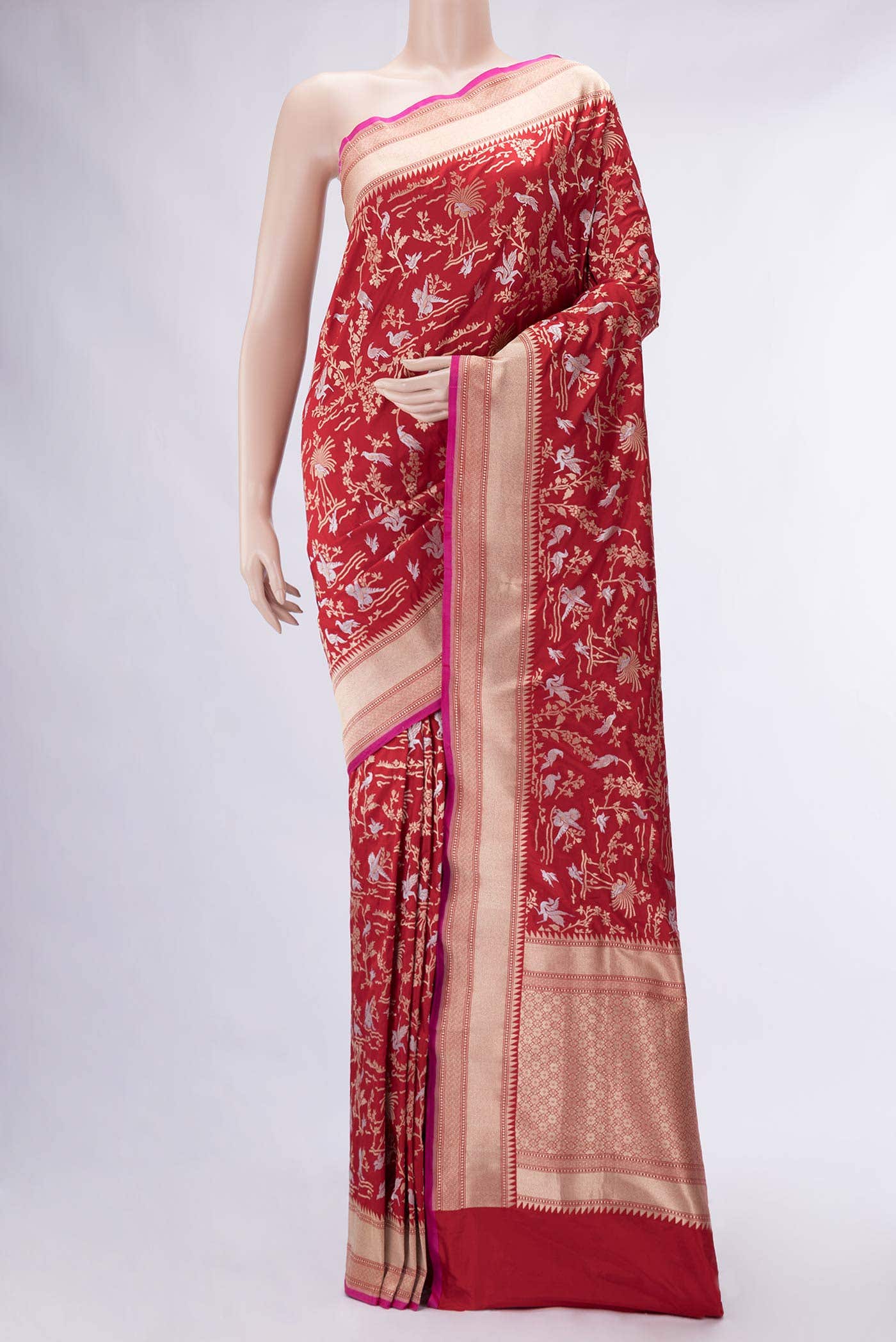 Red Banarasi Silk Saree