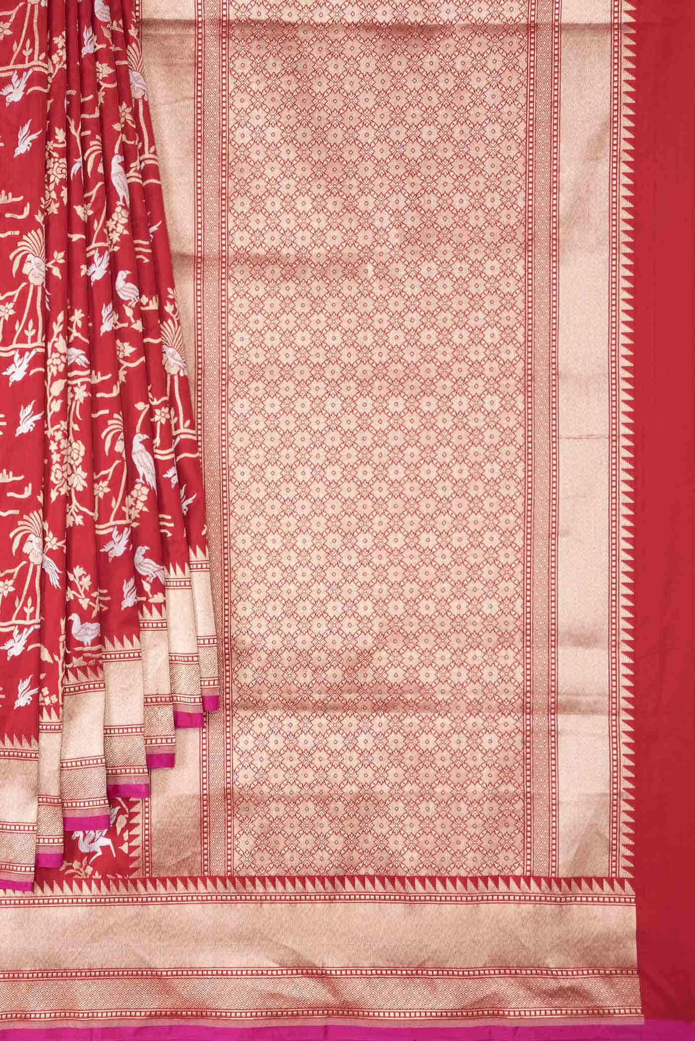 Red Banarasi Silk Saree