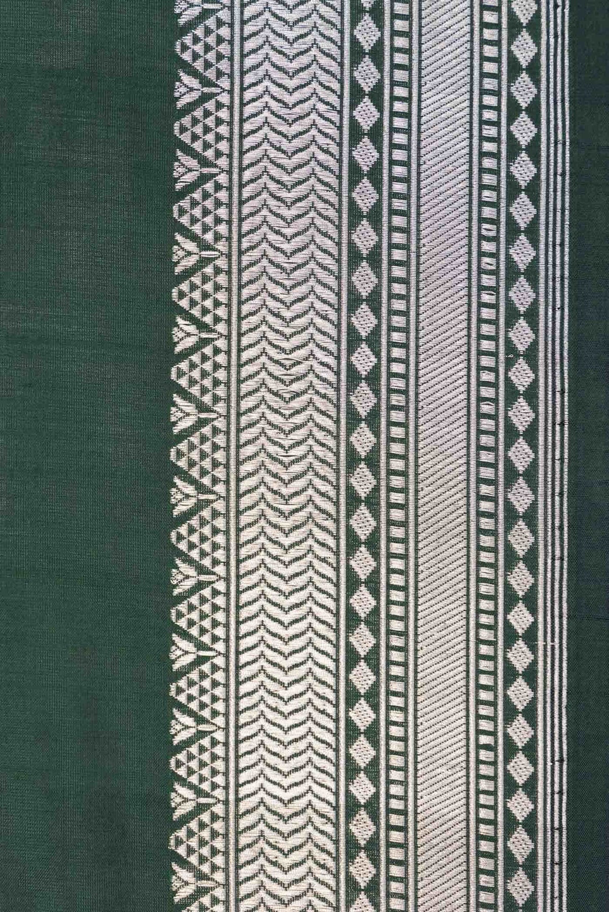 Bottle Green Banarasi Silk Saree