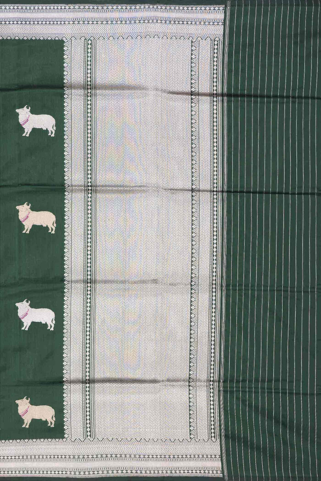 Green Dual Tone Banarasi Silk Saree