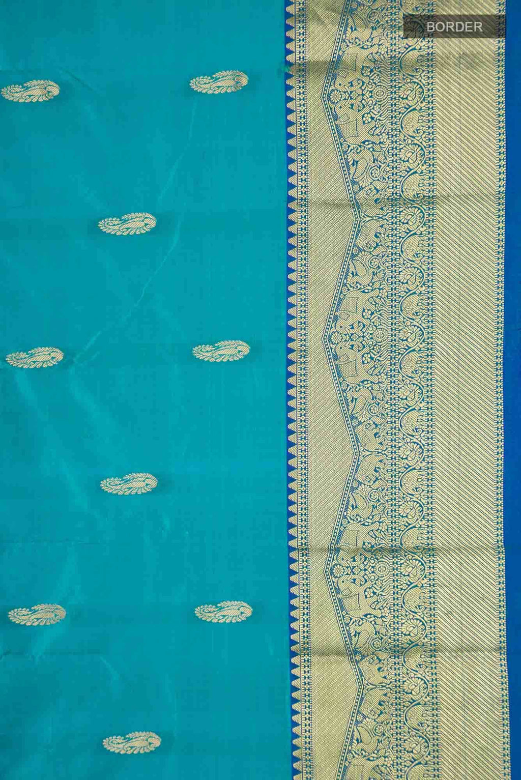 Blue Kanchipuram Silk Saree