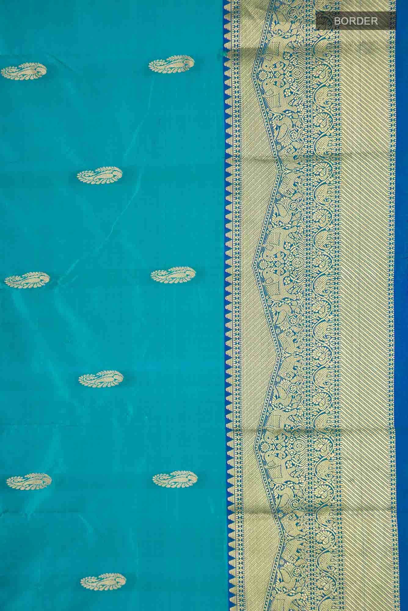 Blue Kanchipuram Silk Saree