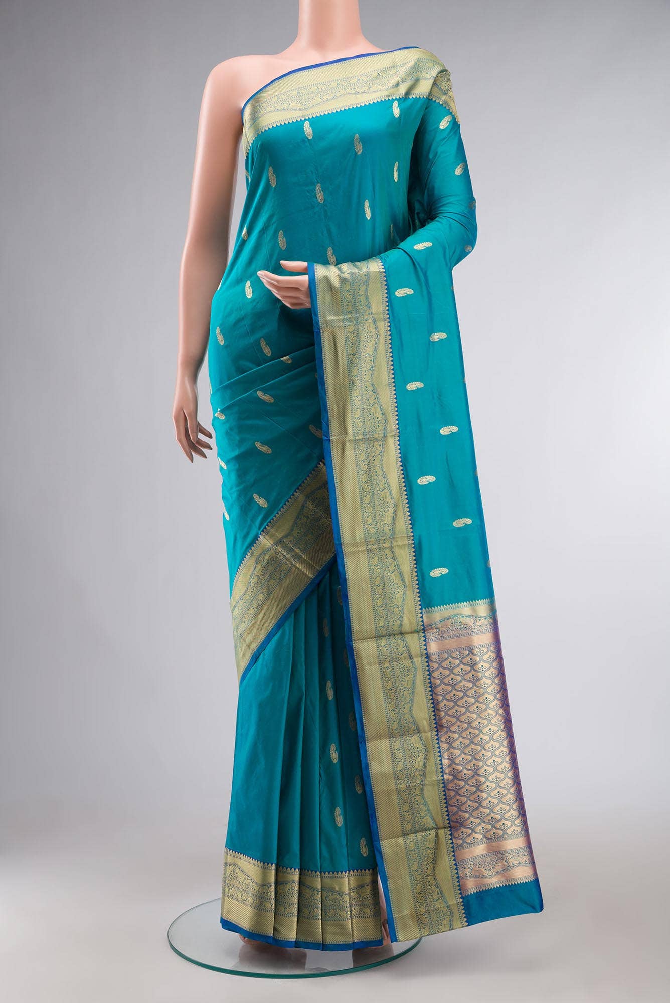 Blue Kanchipuram Silk Saree