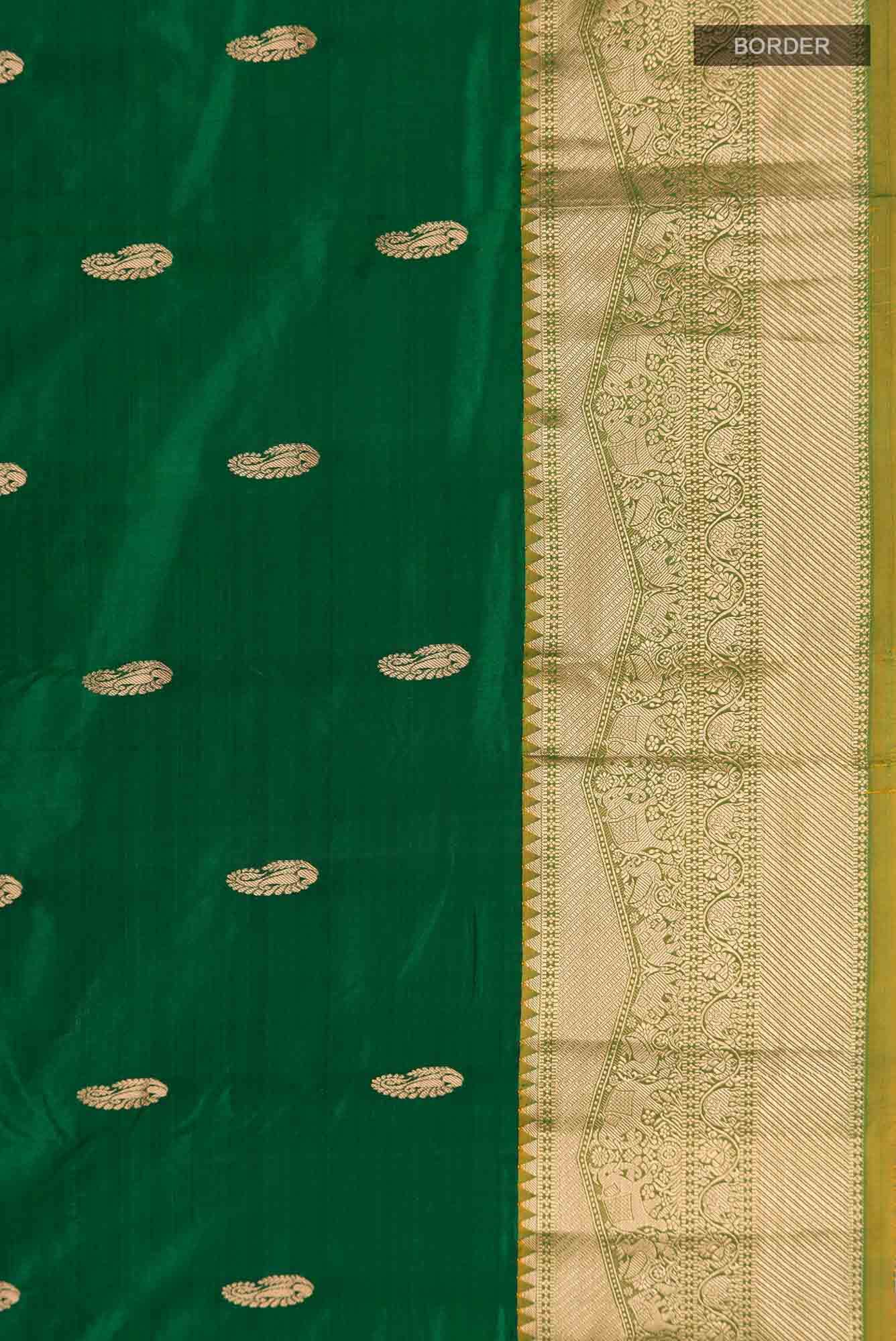 Green Bangalore Silk Saree