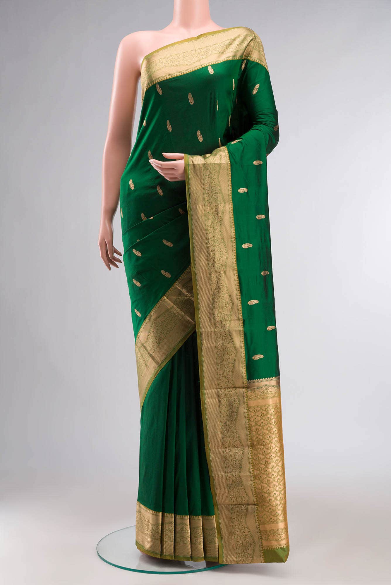 Green Bangalore Silk Saree