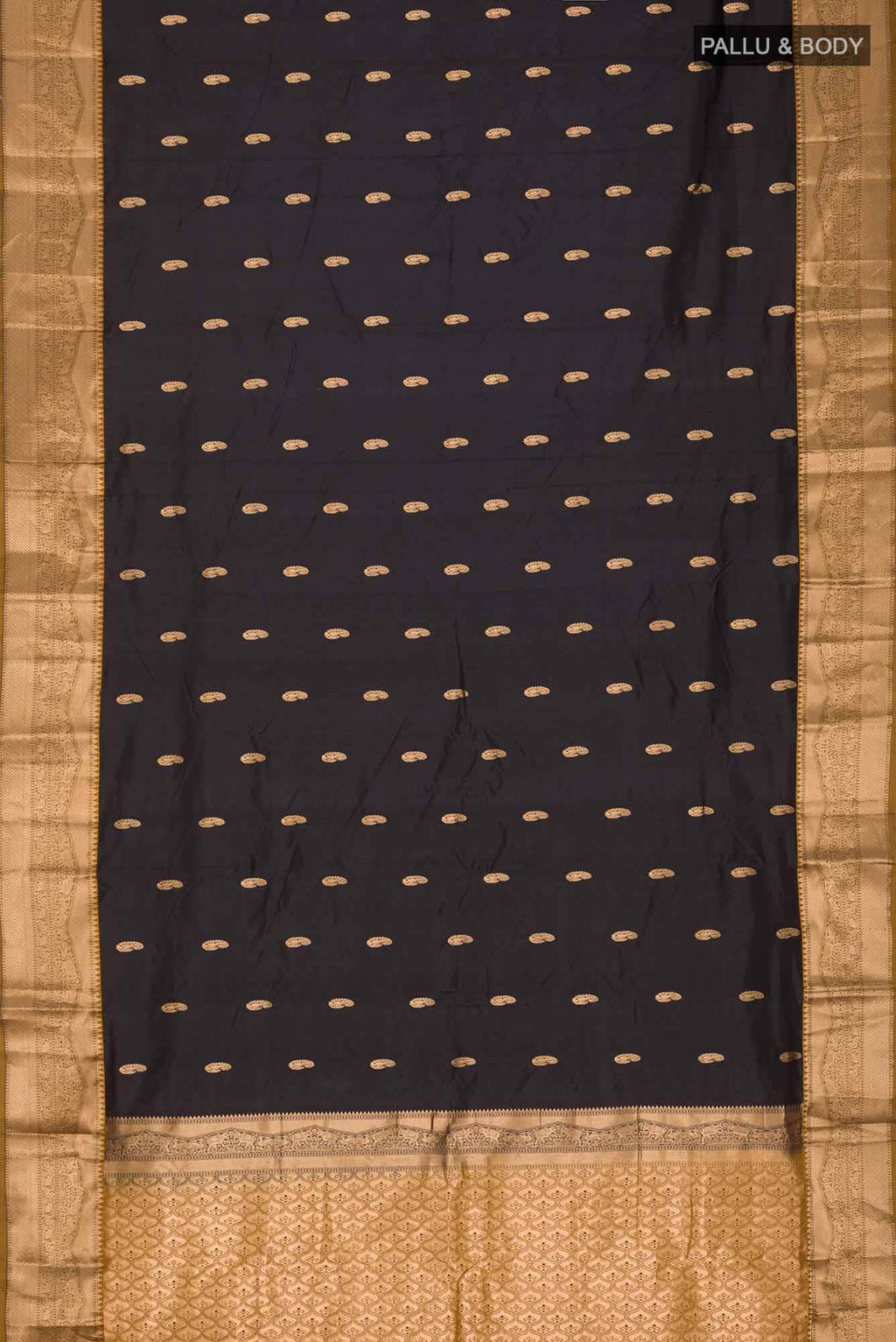 Black Bangalore Silk Saree