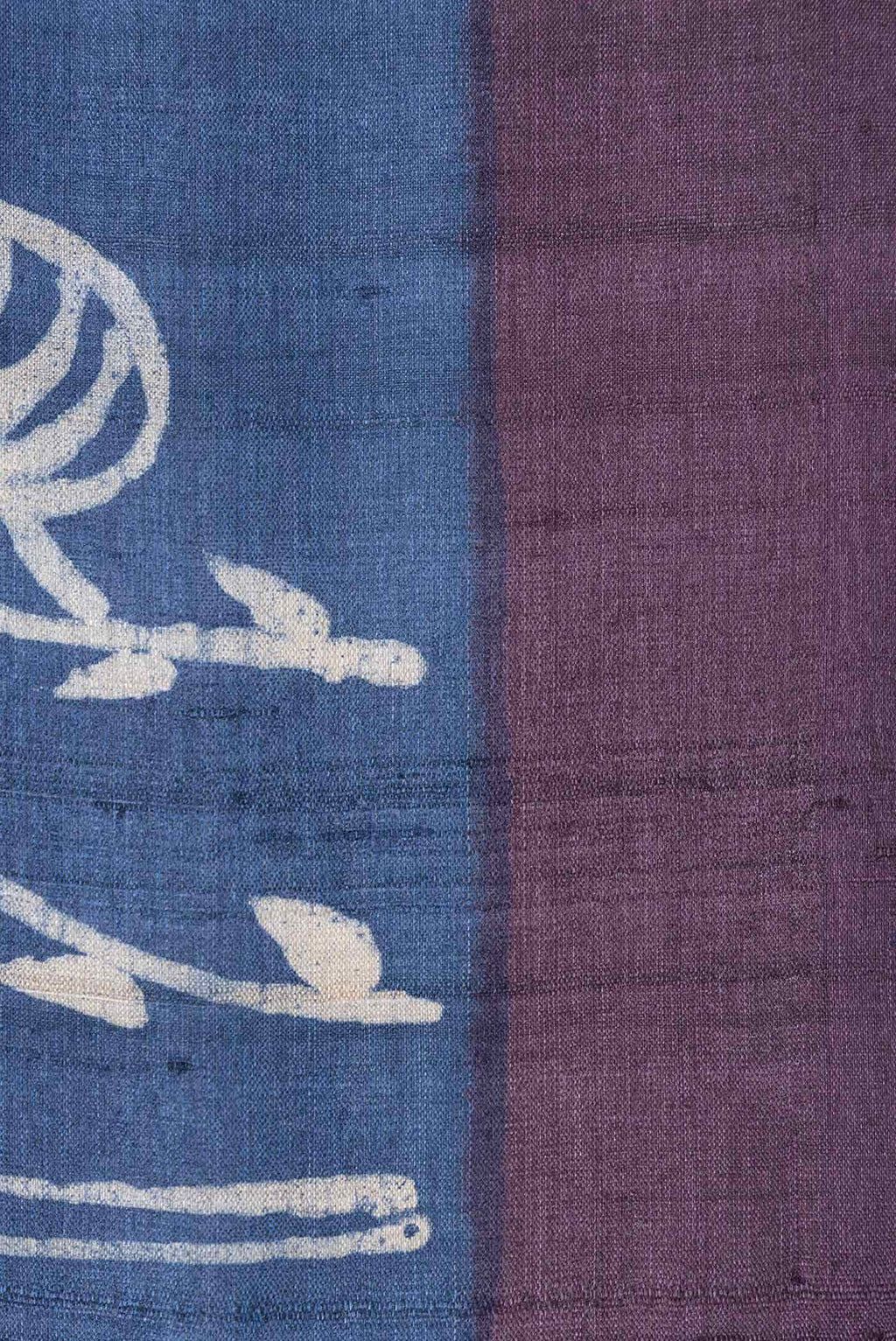 Navy Blue Tussar Silk Saree