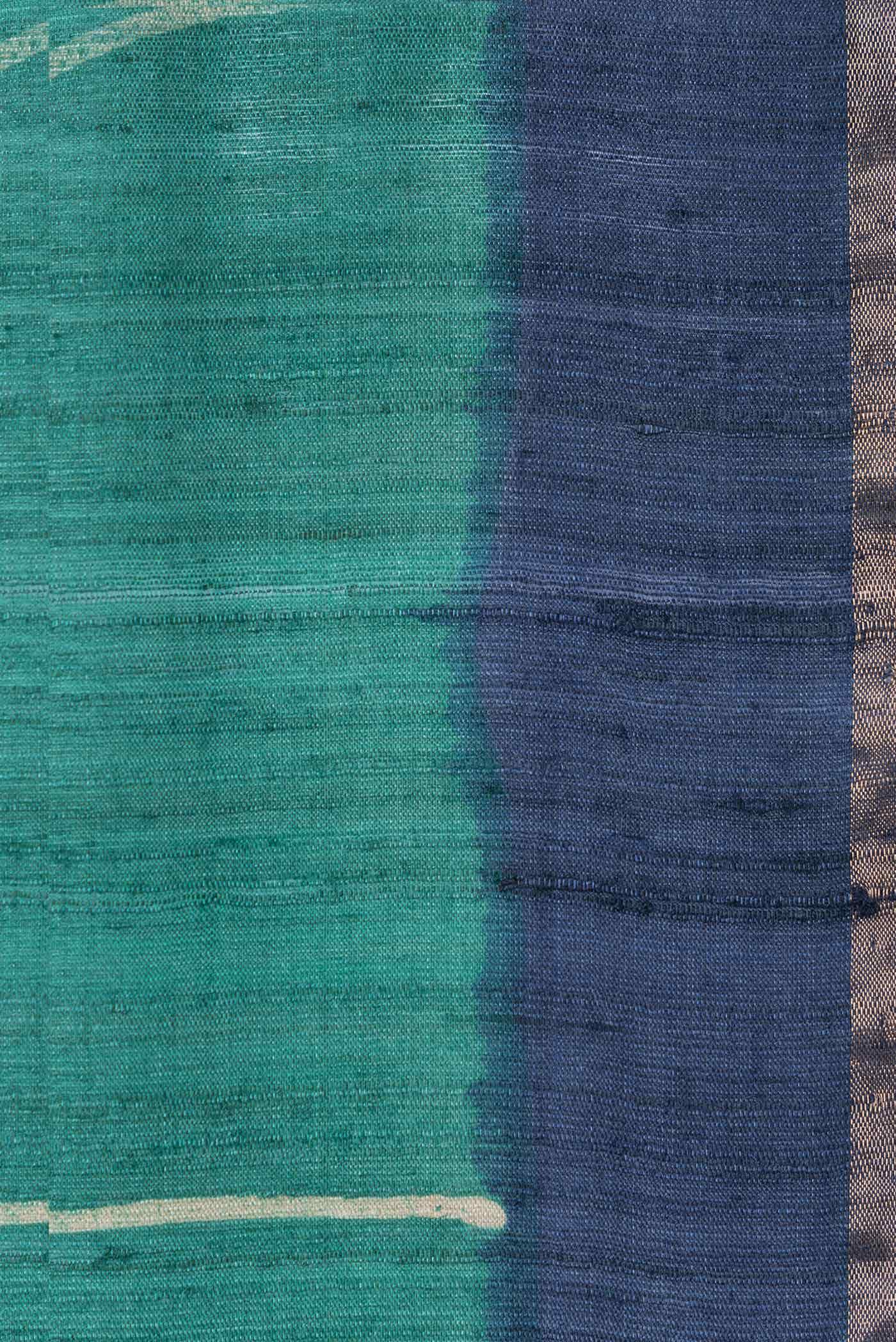 Green Tussar Silk Saree