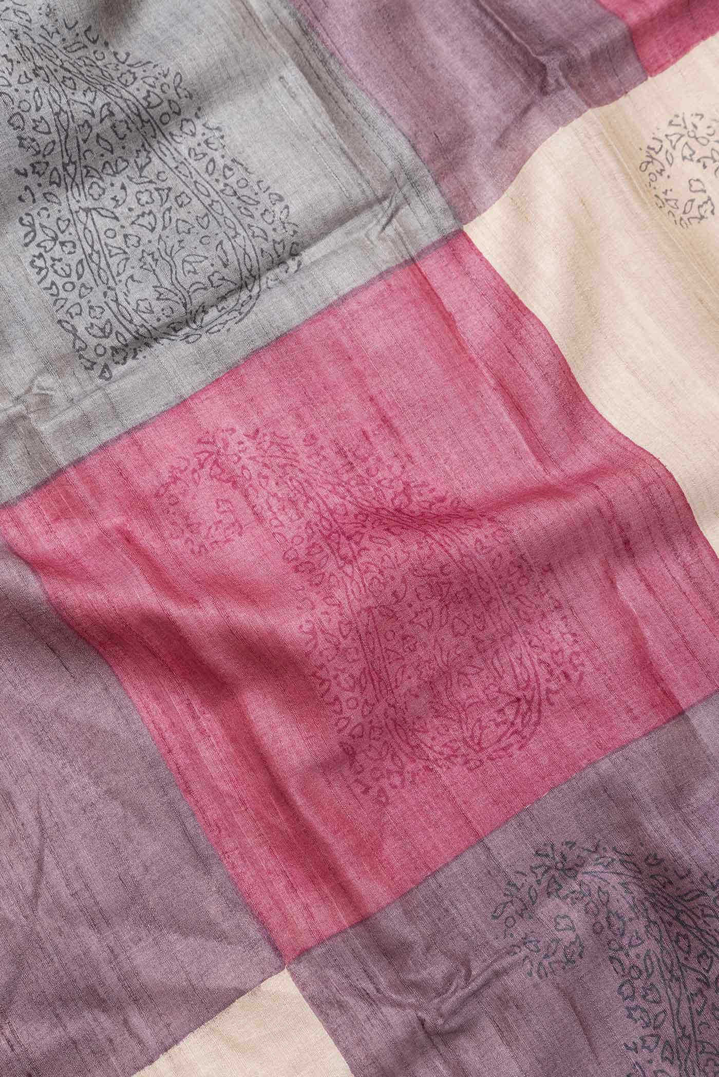 Multi Tussar Silk Saree