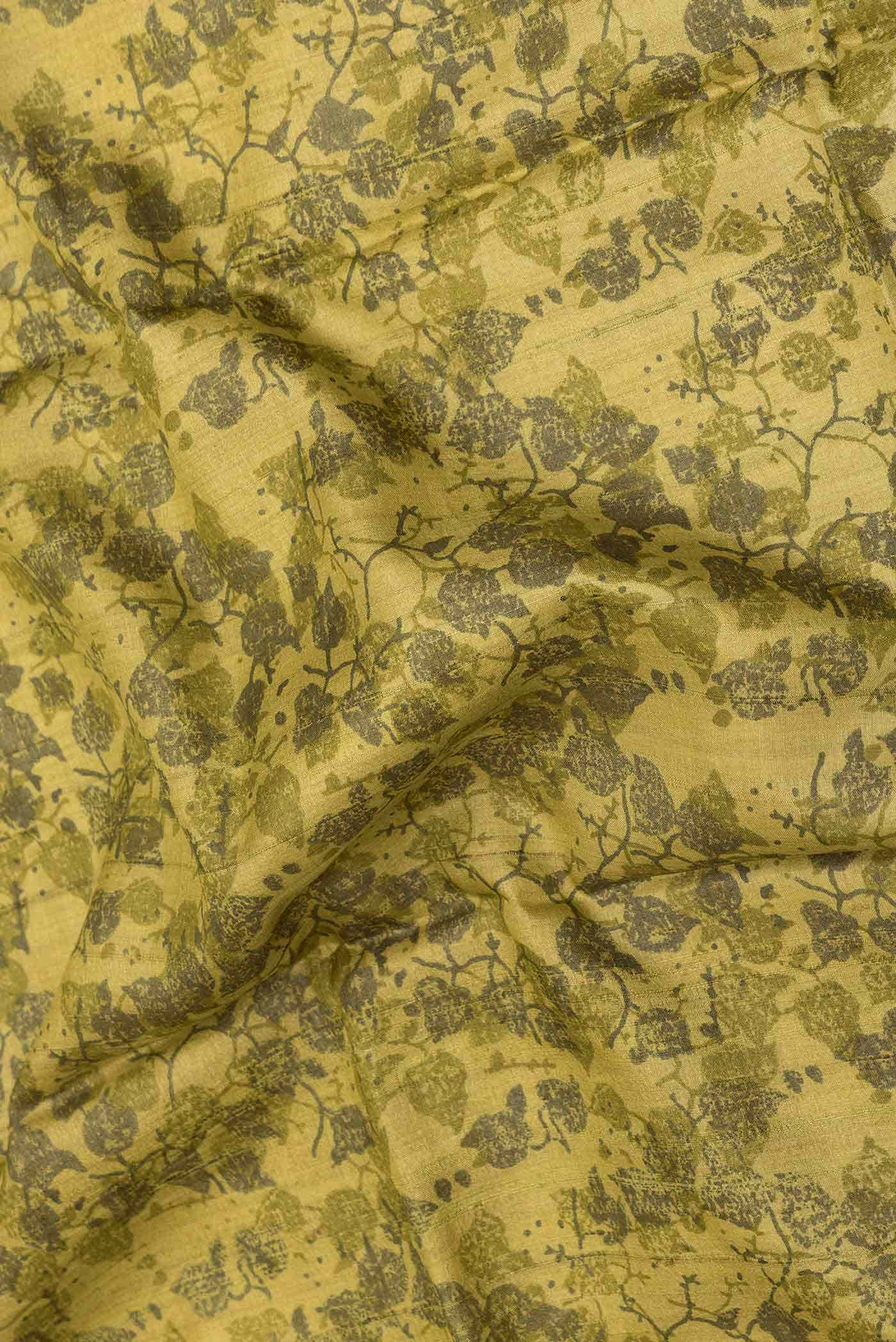 Mehandi Green Dual Tone Tussar Silk Saree