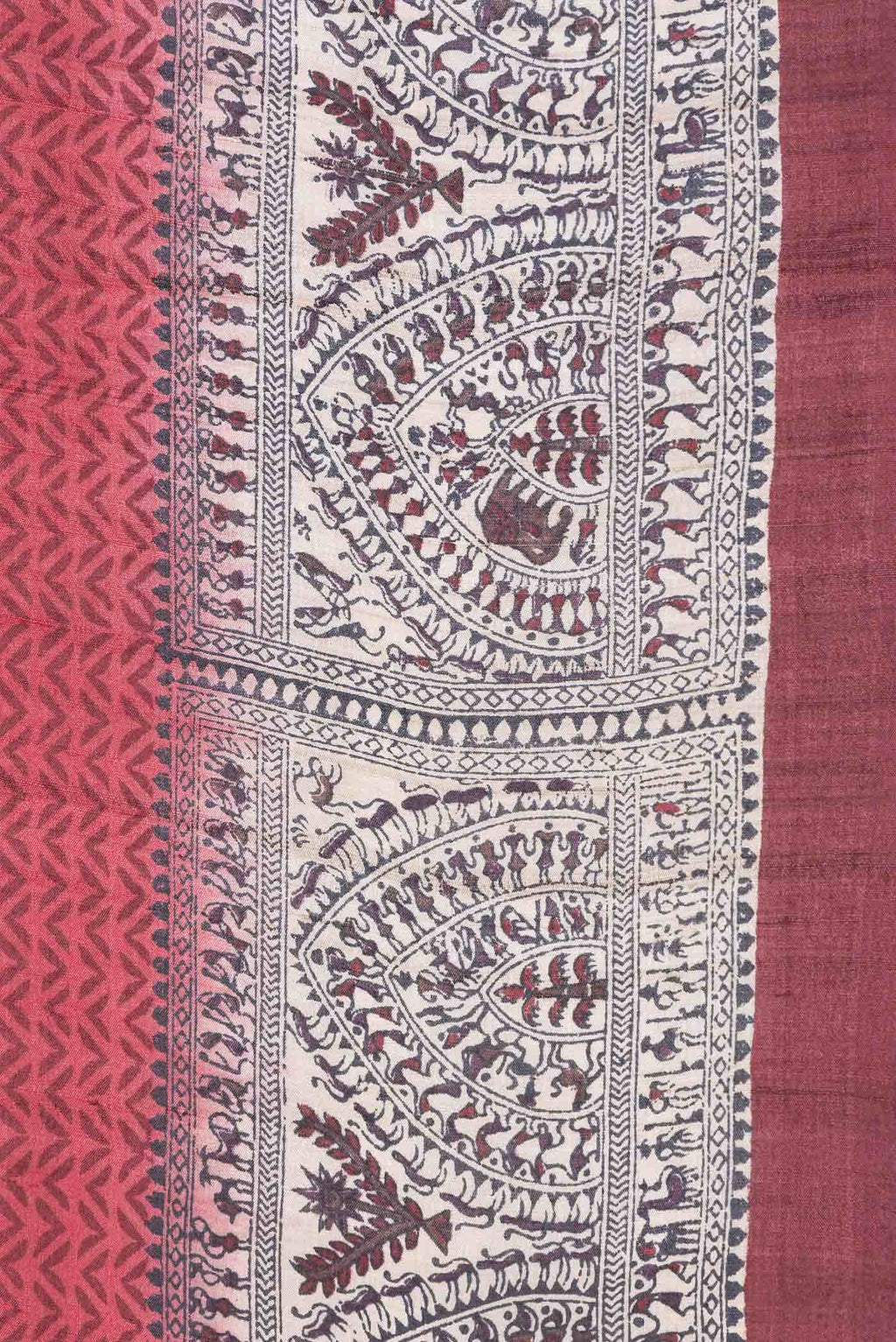 Brown Dual Tone Tussar Silk Saree