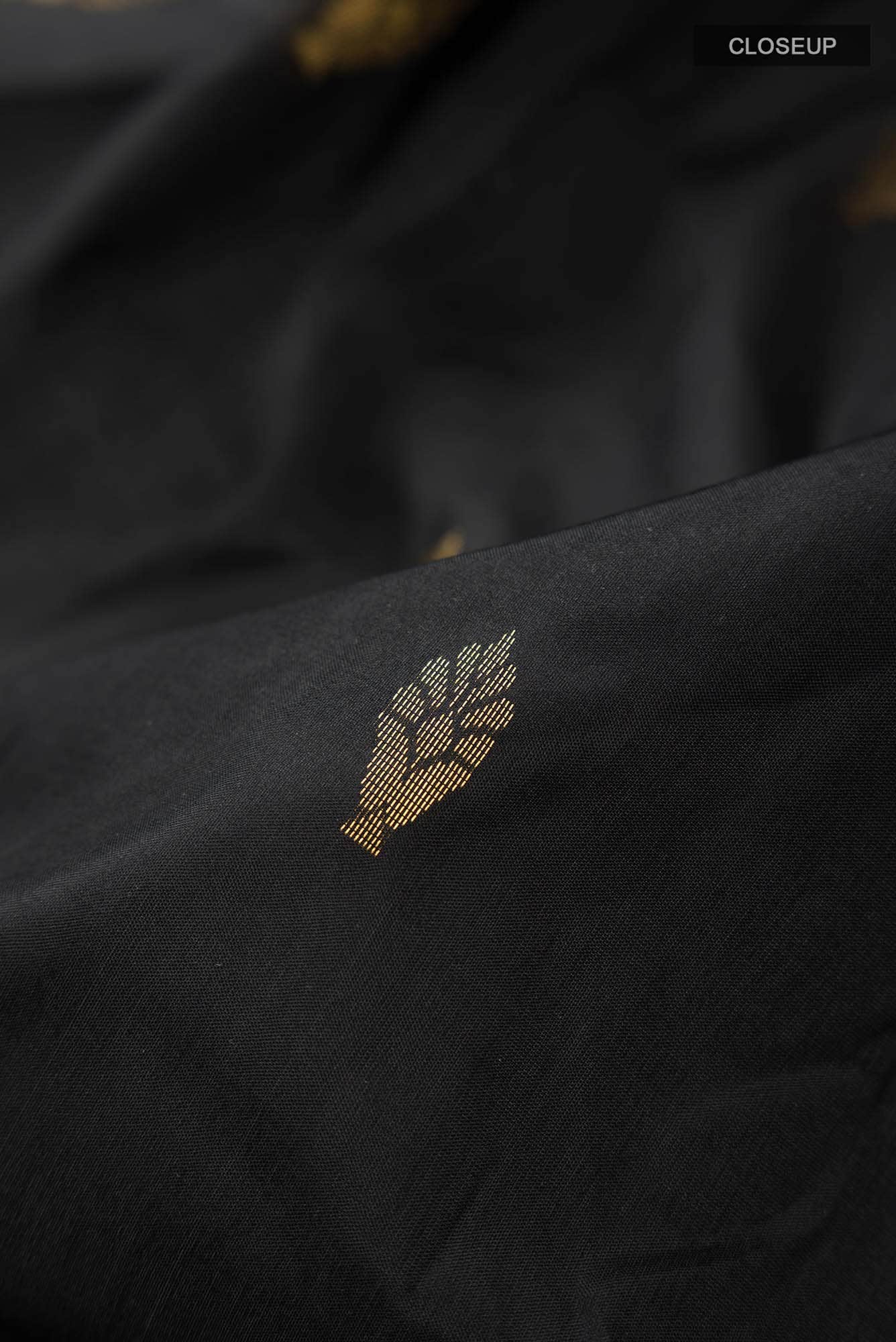 Black Kanchipuram Silk Saree