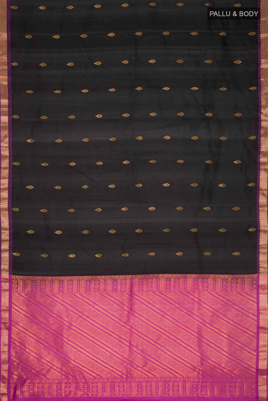 Black Kanchipuram Silk Saree