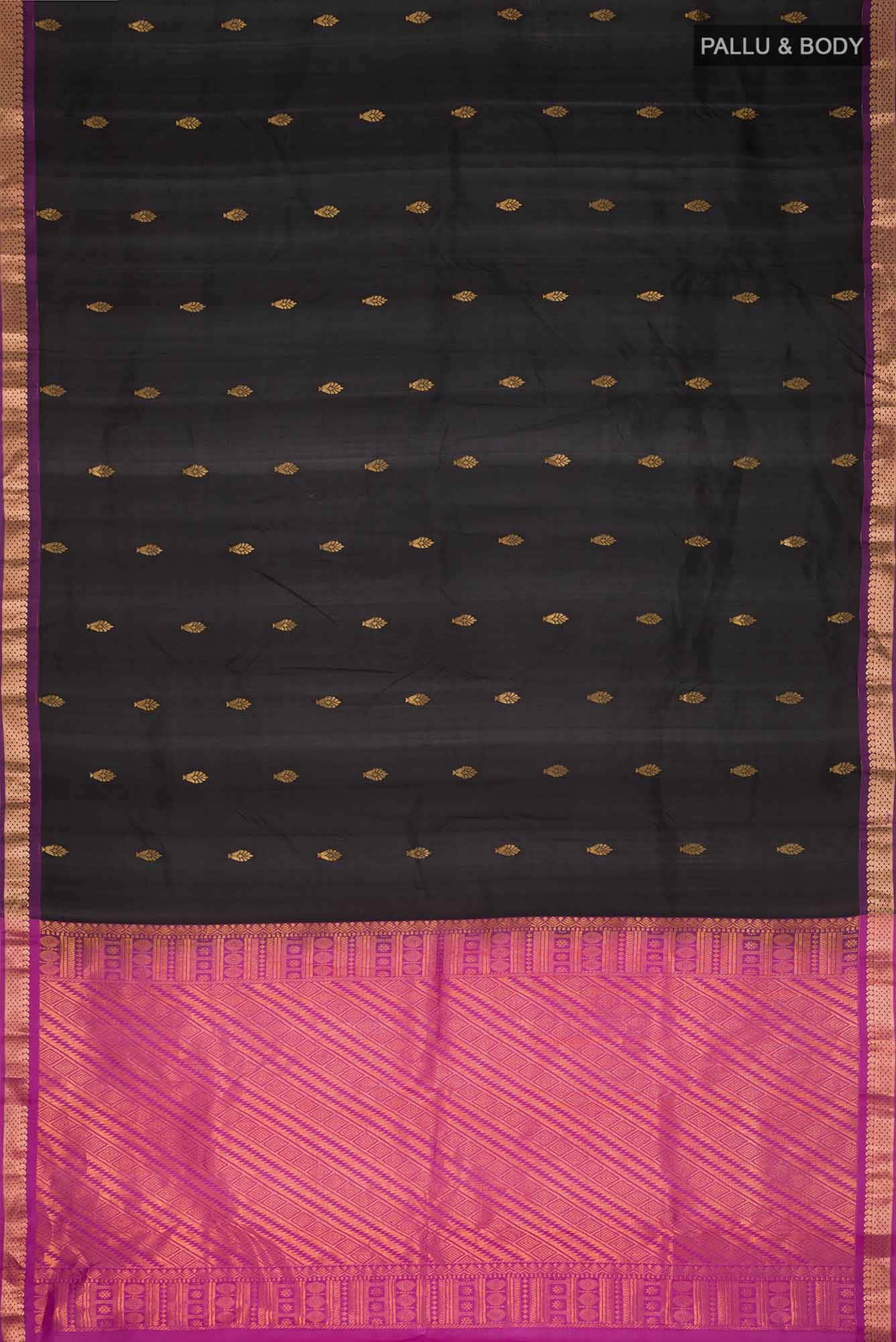 Black Kanchipuram Silk Saree