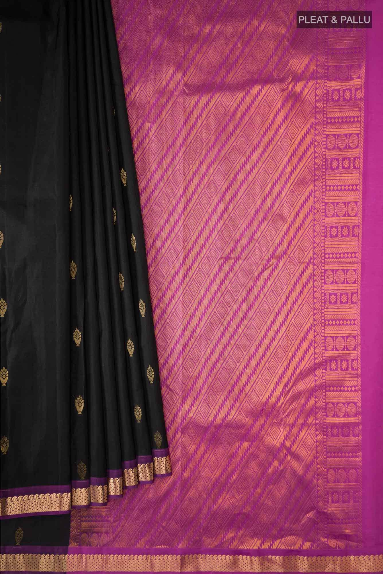 Black Kanchipuram Silk Saree