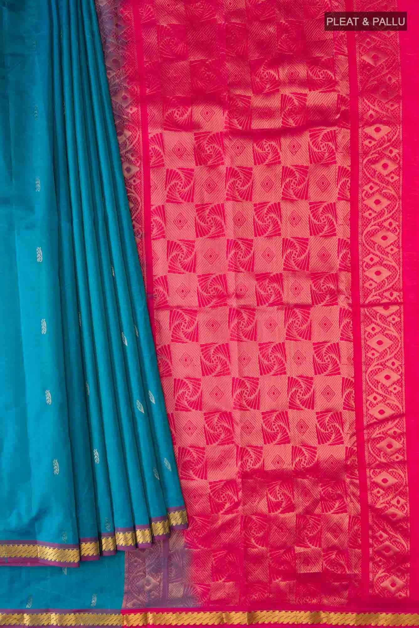 Blue Kanchipuram Silk Saree