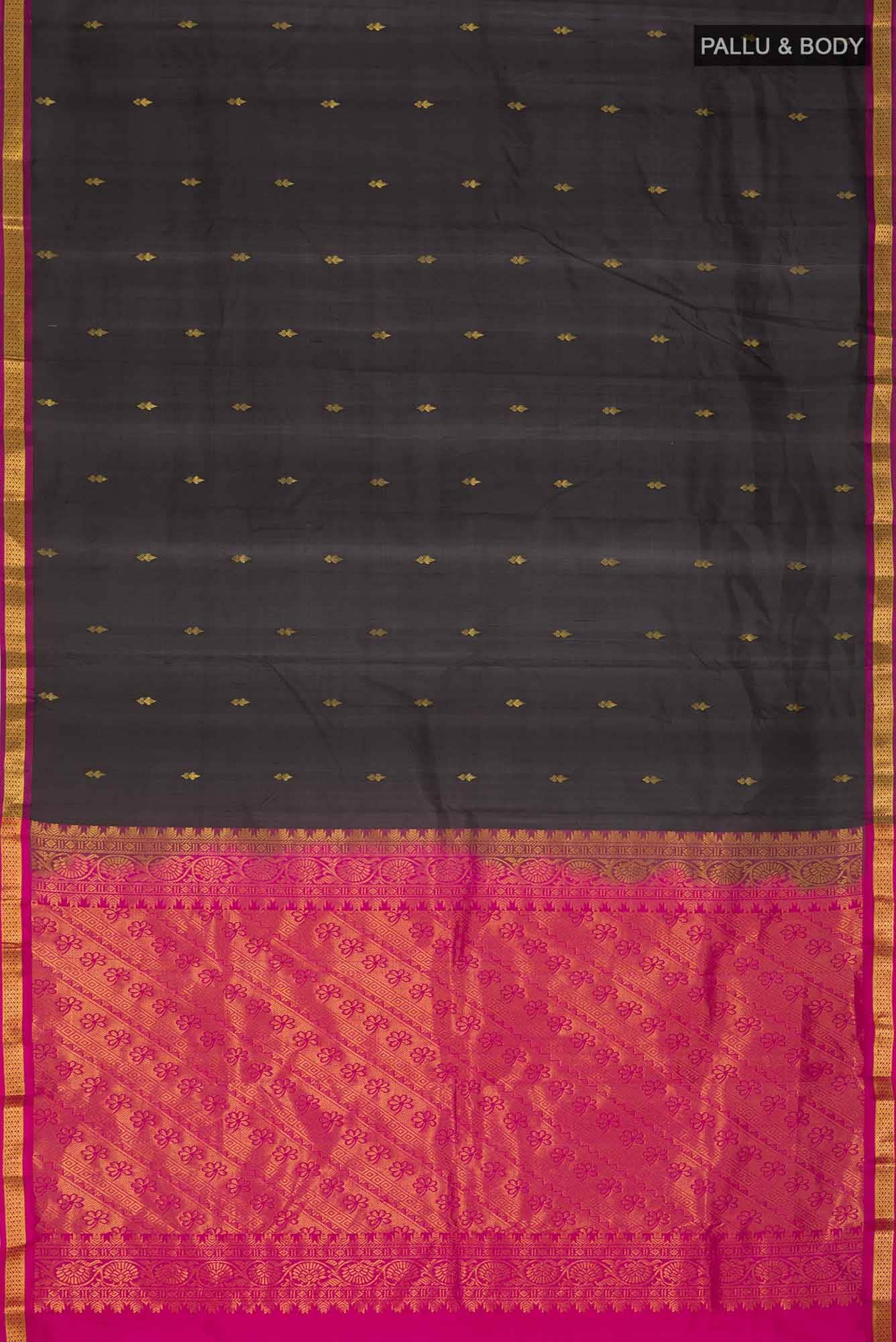 Black Kanchipuram Silk Saree
